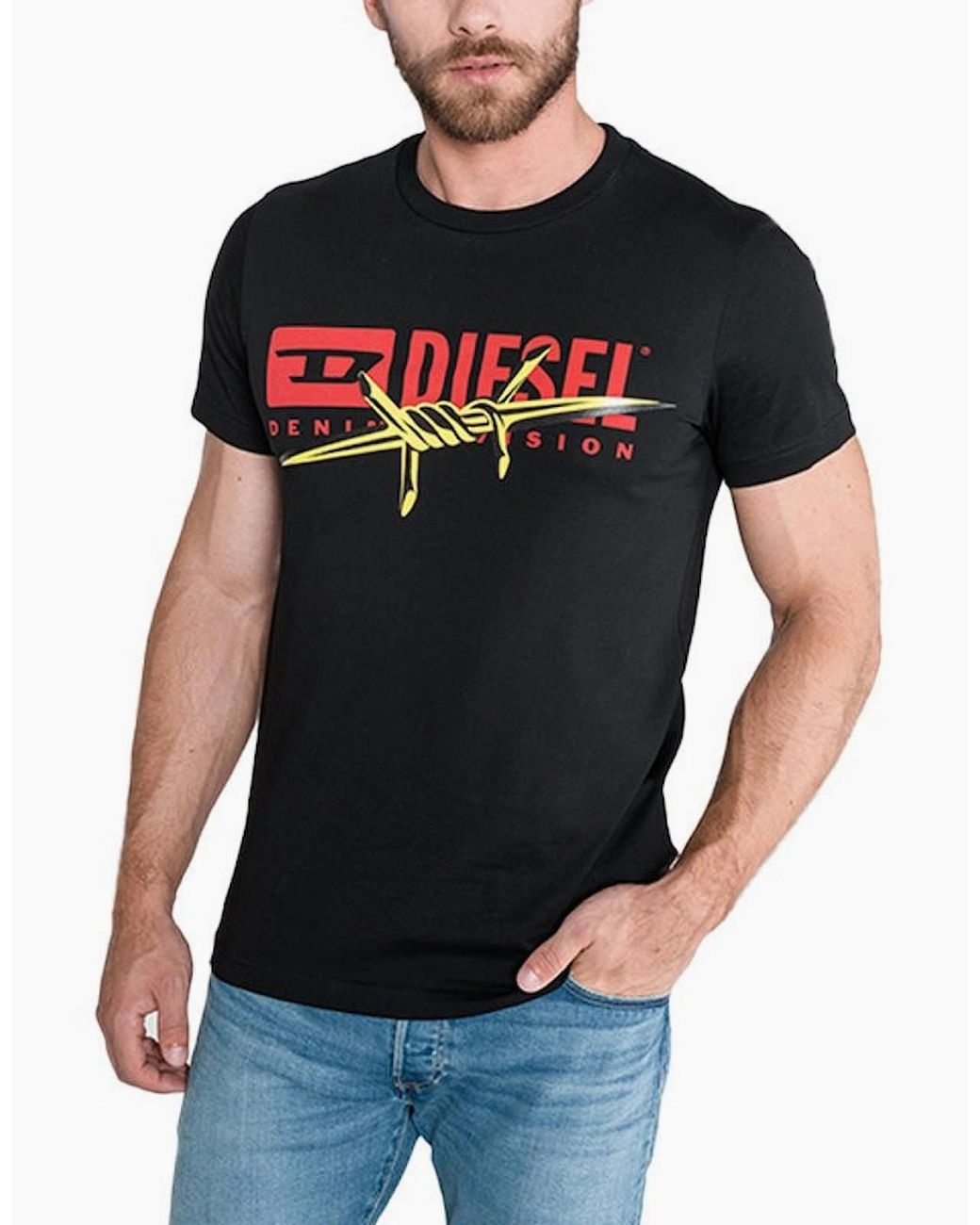 DIESEL Black T Diego Bx2 T-Shirt Crew Neck for men