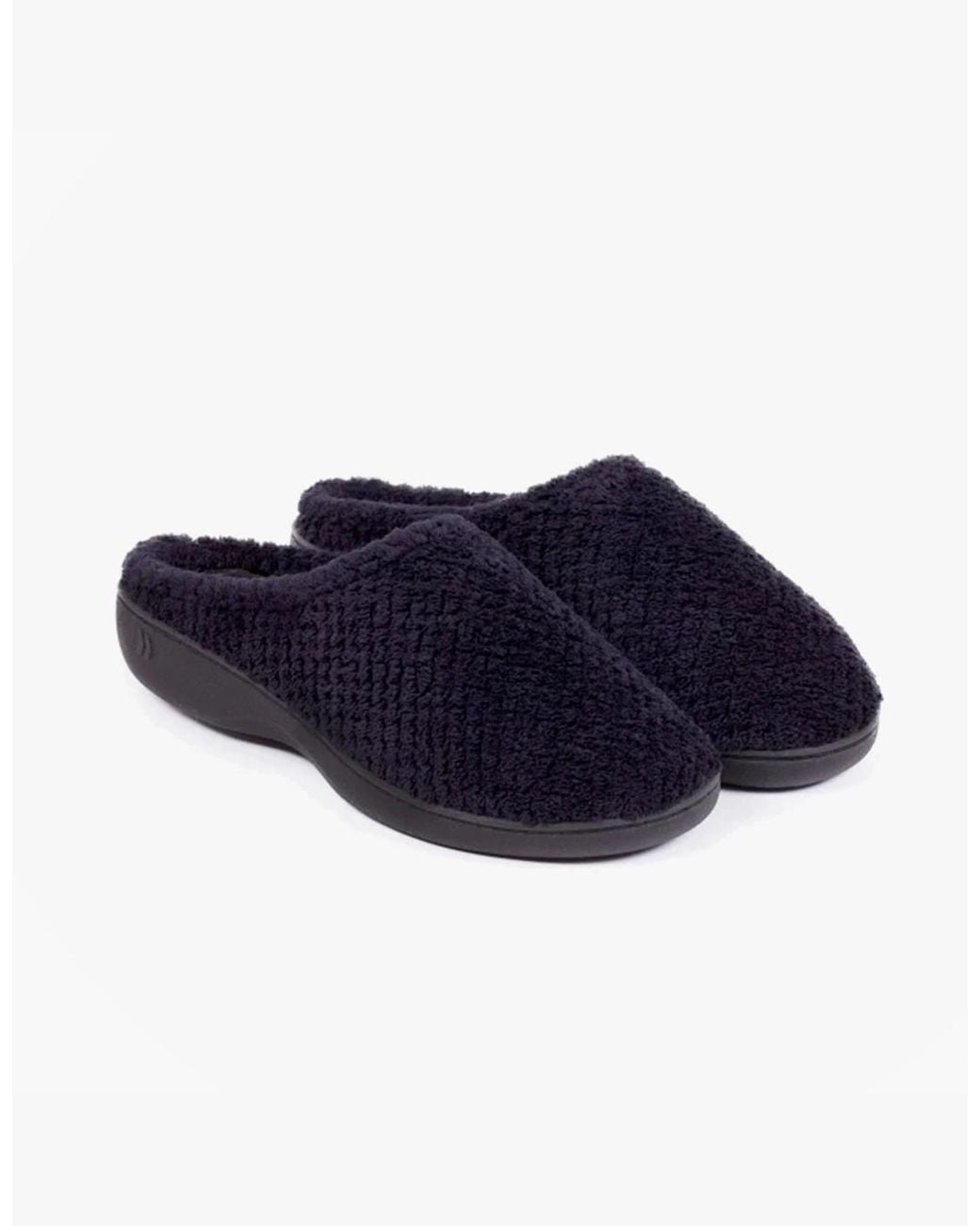Totes Blue Isotoner Popcorn Terry Mule Slippers