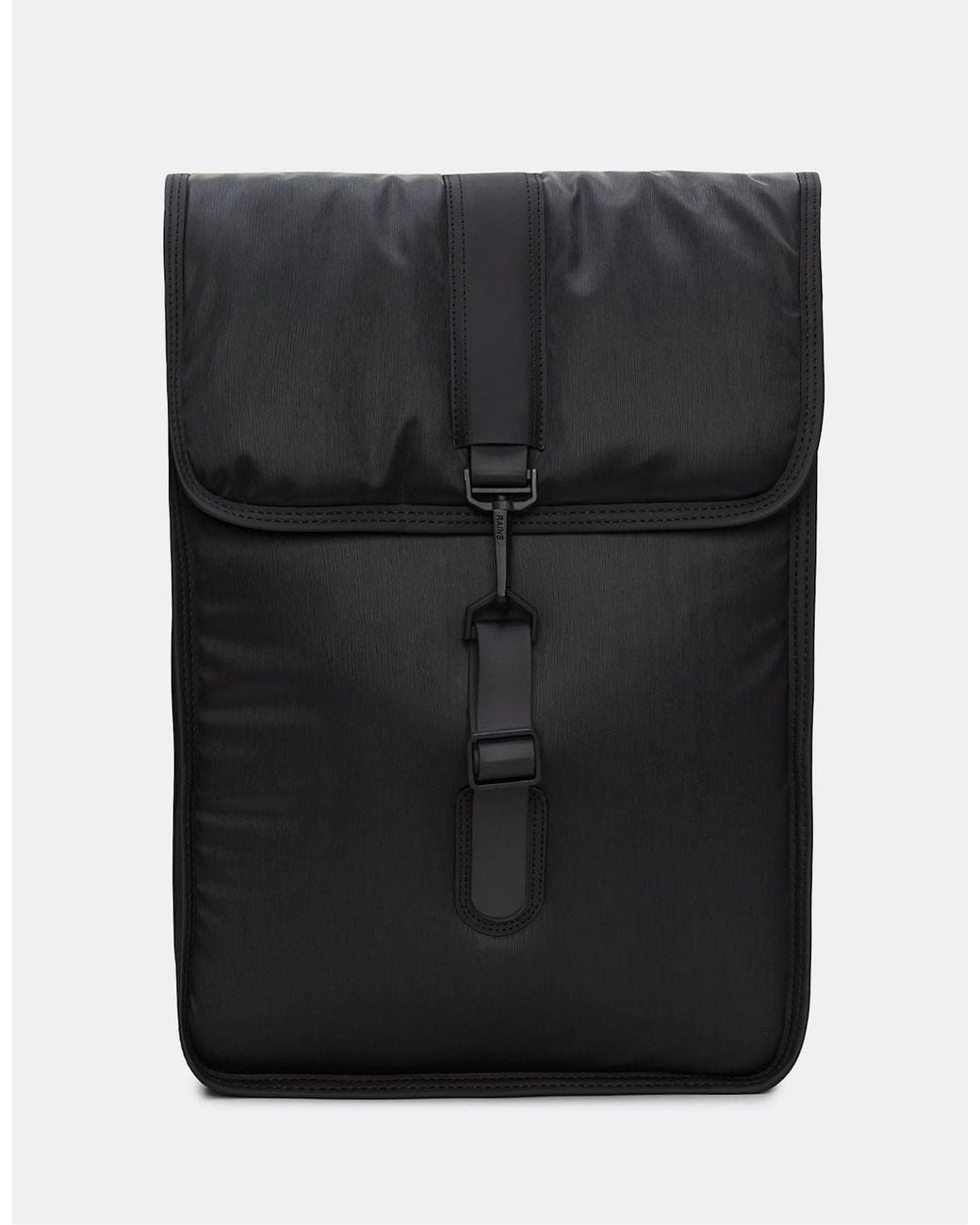 Rains Black Puffed Backpack Mini
