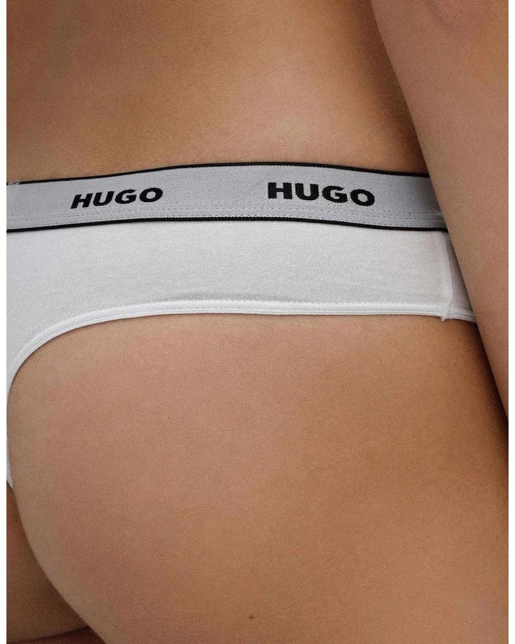 Boss White 3-Pack Classic Logo Thongs