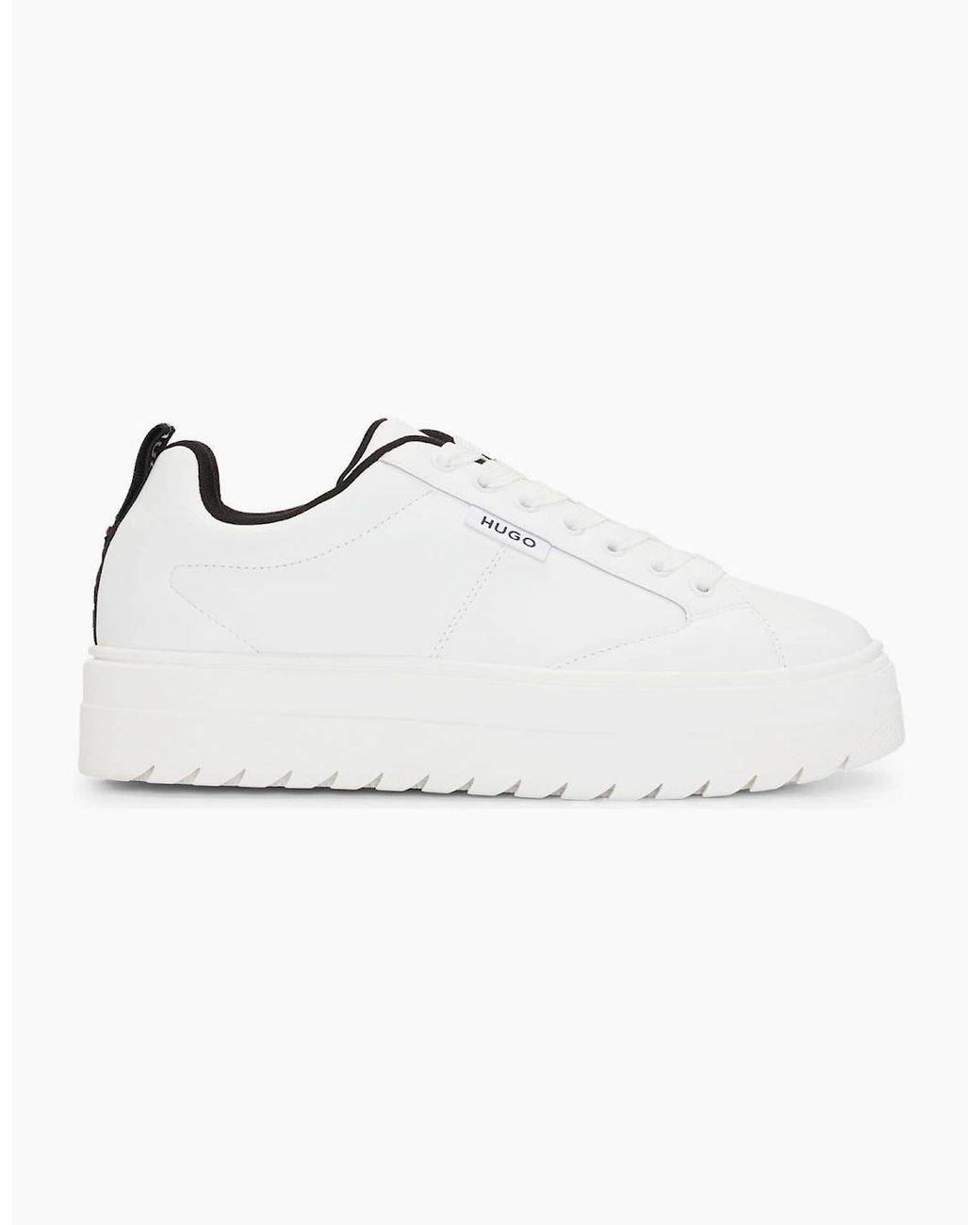 Boss White Tenn Platform Trainers