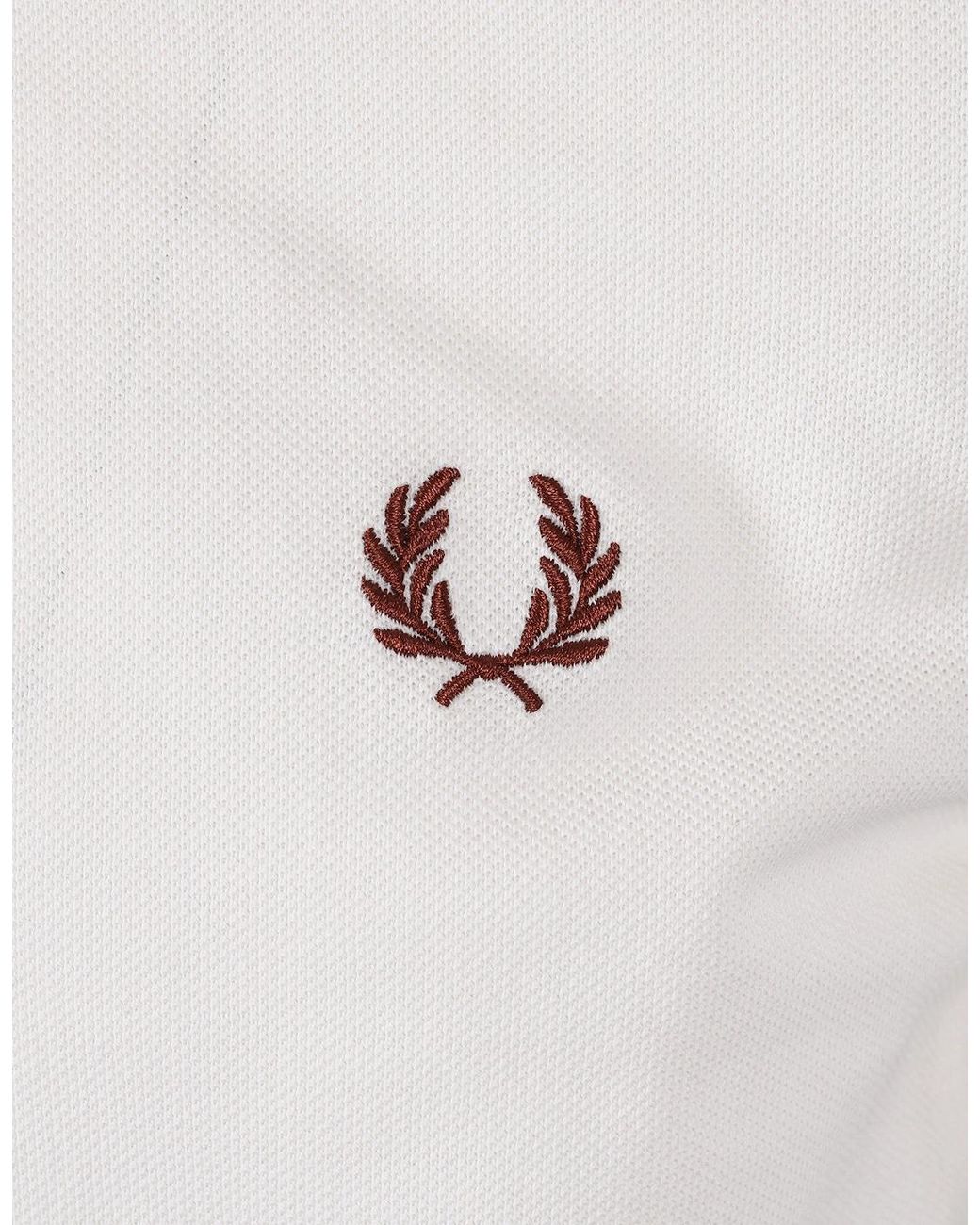 Fred Perry White Twin Tipped Polo Snow/ Brand for men