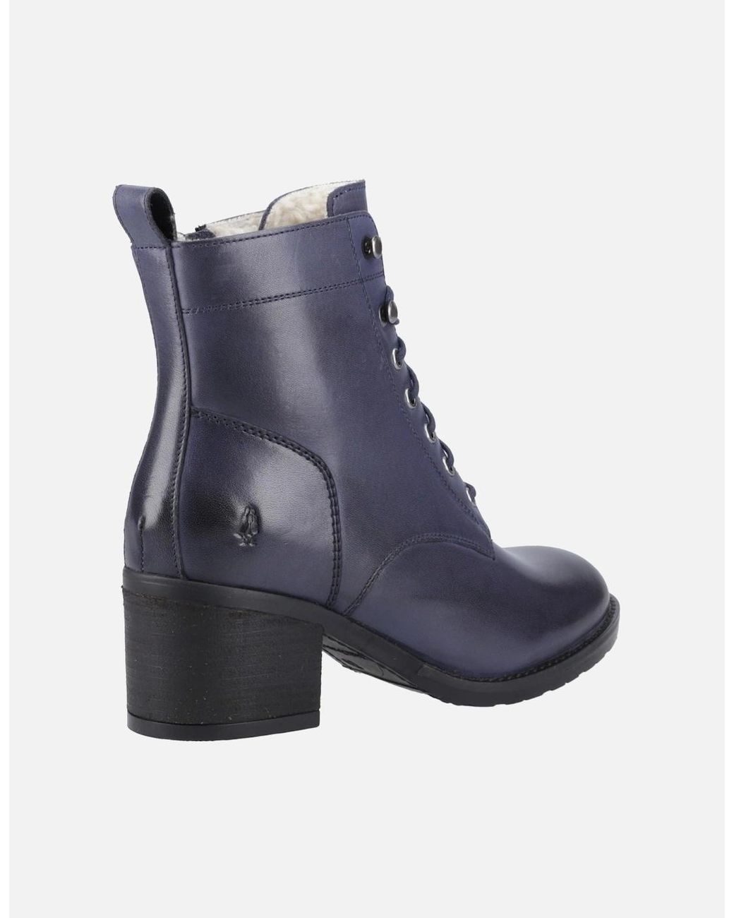 Hush Puppies Blue Harriet Leather Heeled Ankle Boots