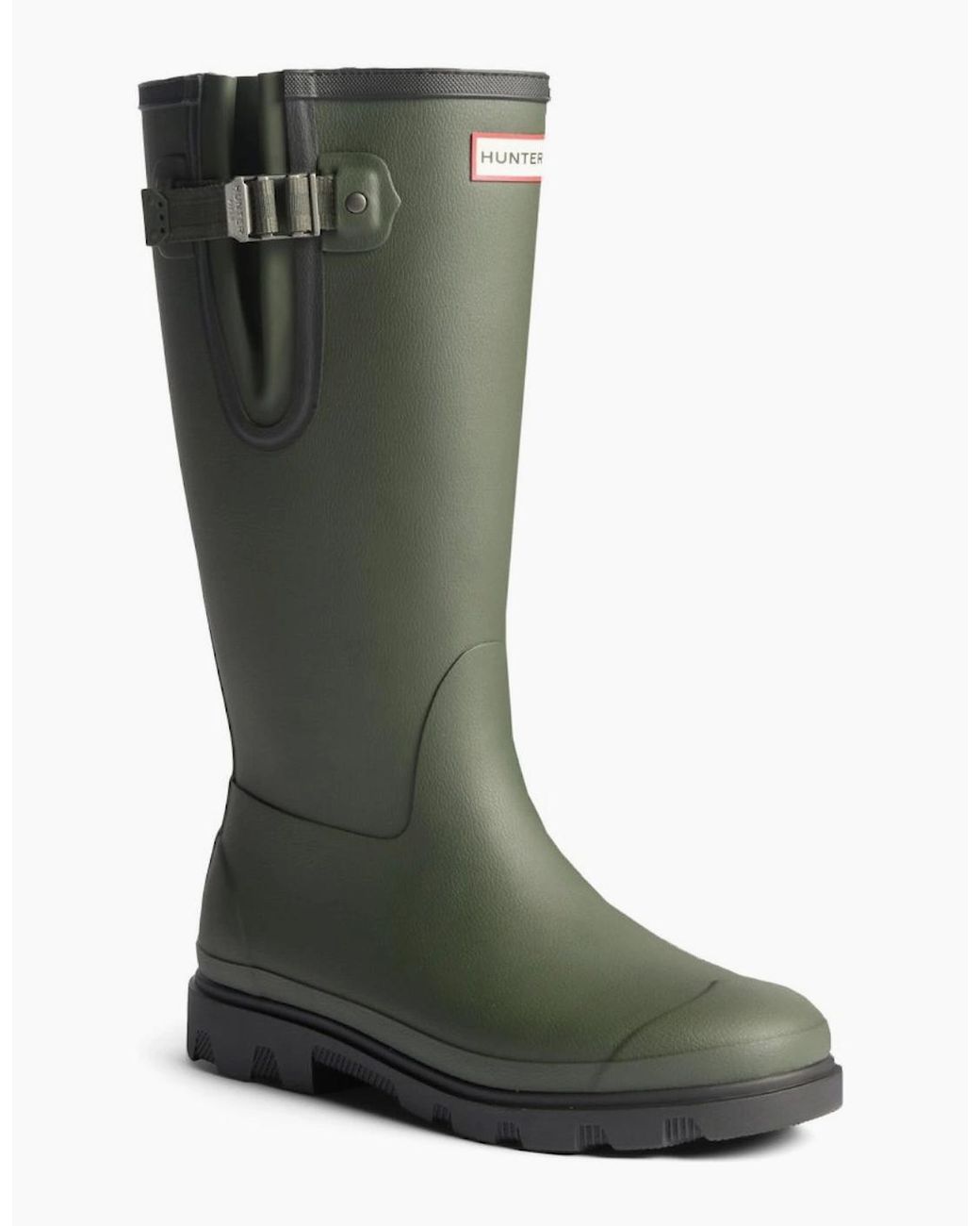 Hunter Green Field Downpour Wellingtons