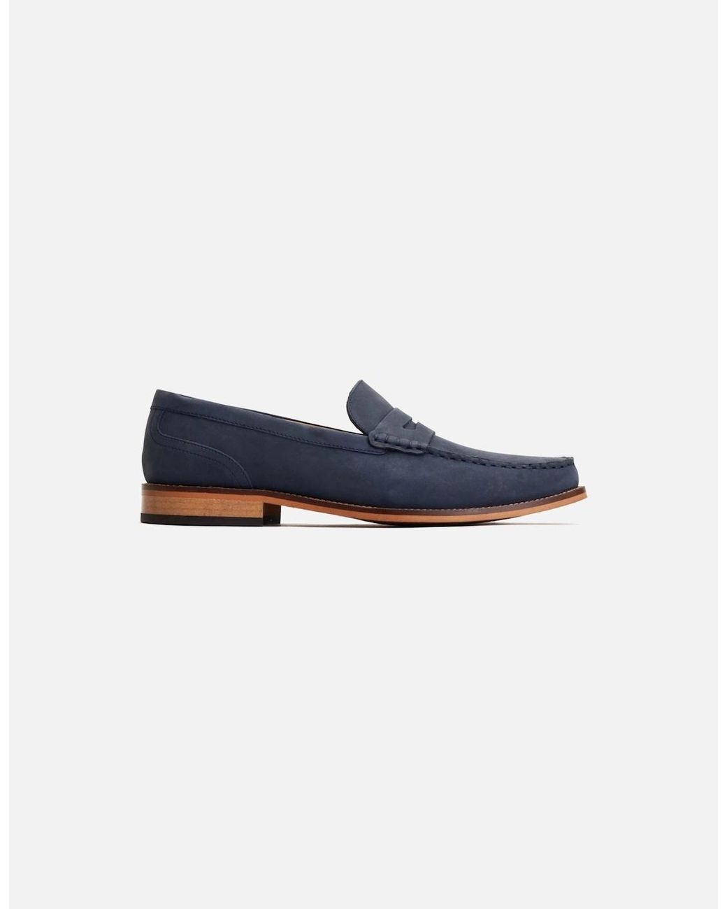 Base London Blue Garfield Penny Loafer for men