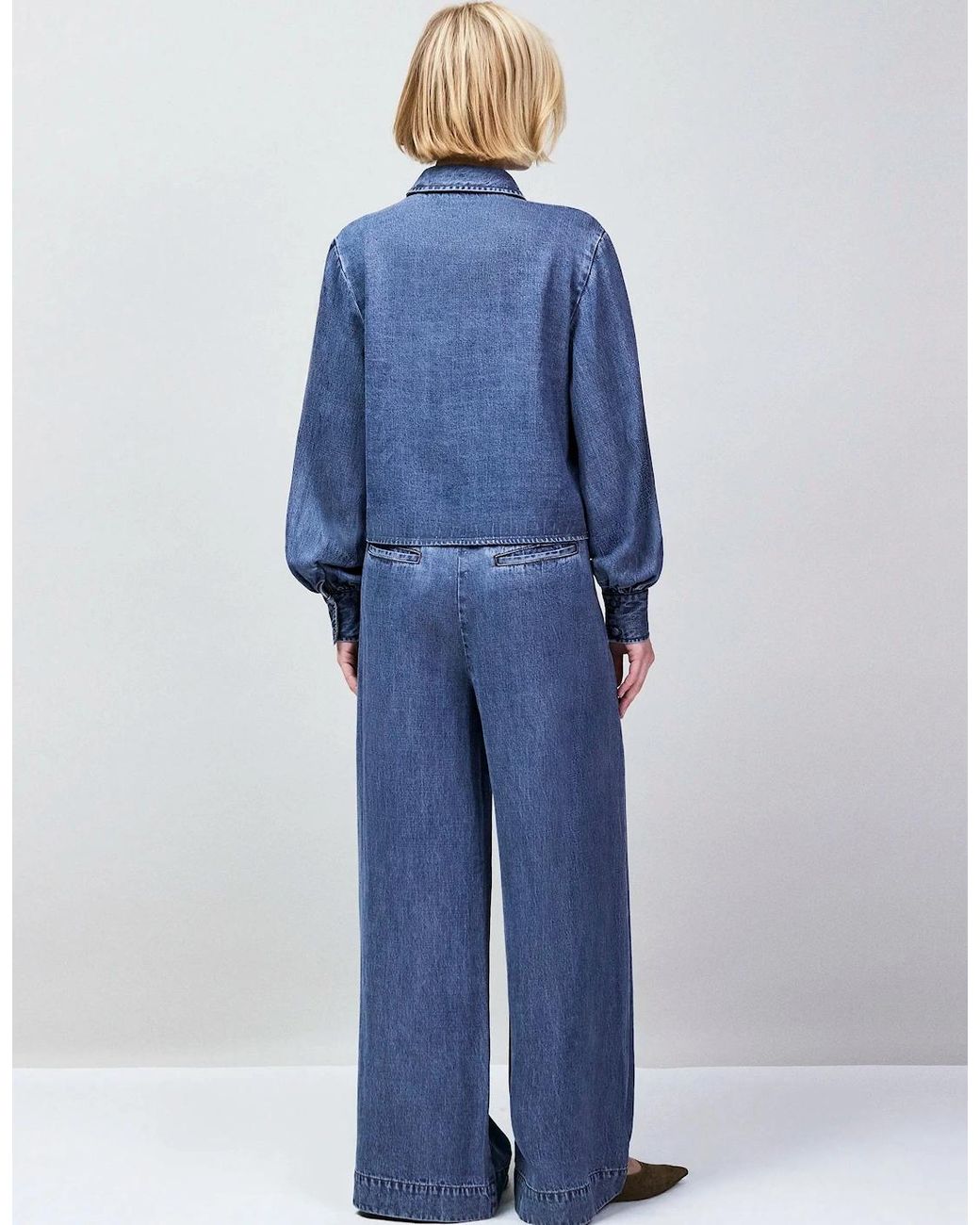 Ro&zo Blue Petite Lyocell Denim Tailored Jeans