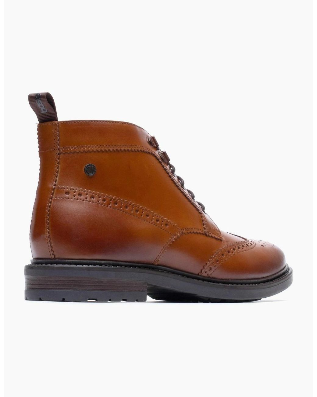 Base London Brown Porter Toe Cap Boots for men