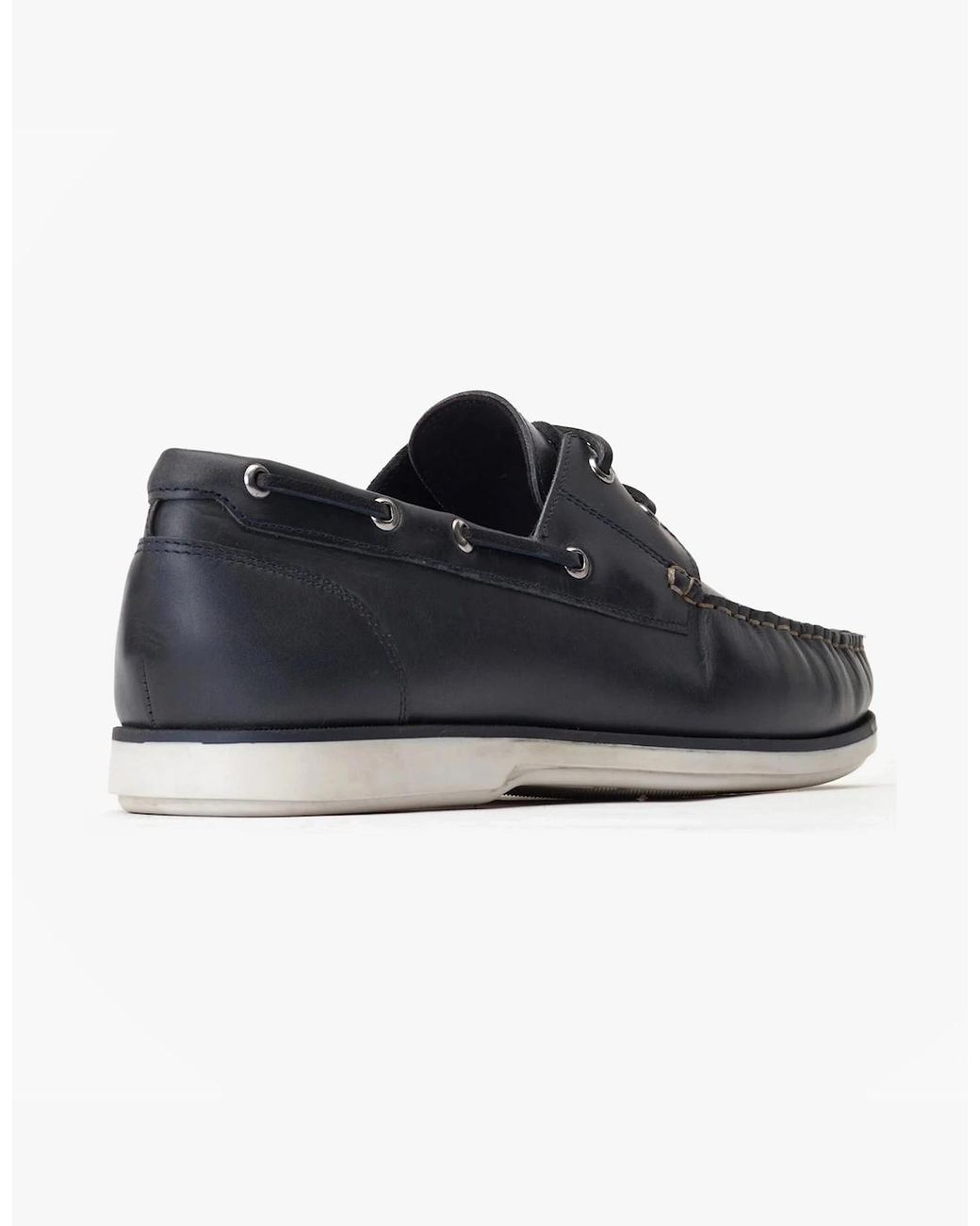 Base London Blue London Stern Boat Shoes for men