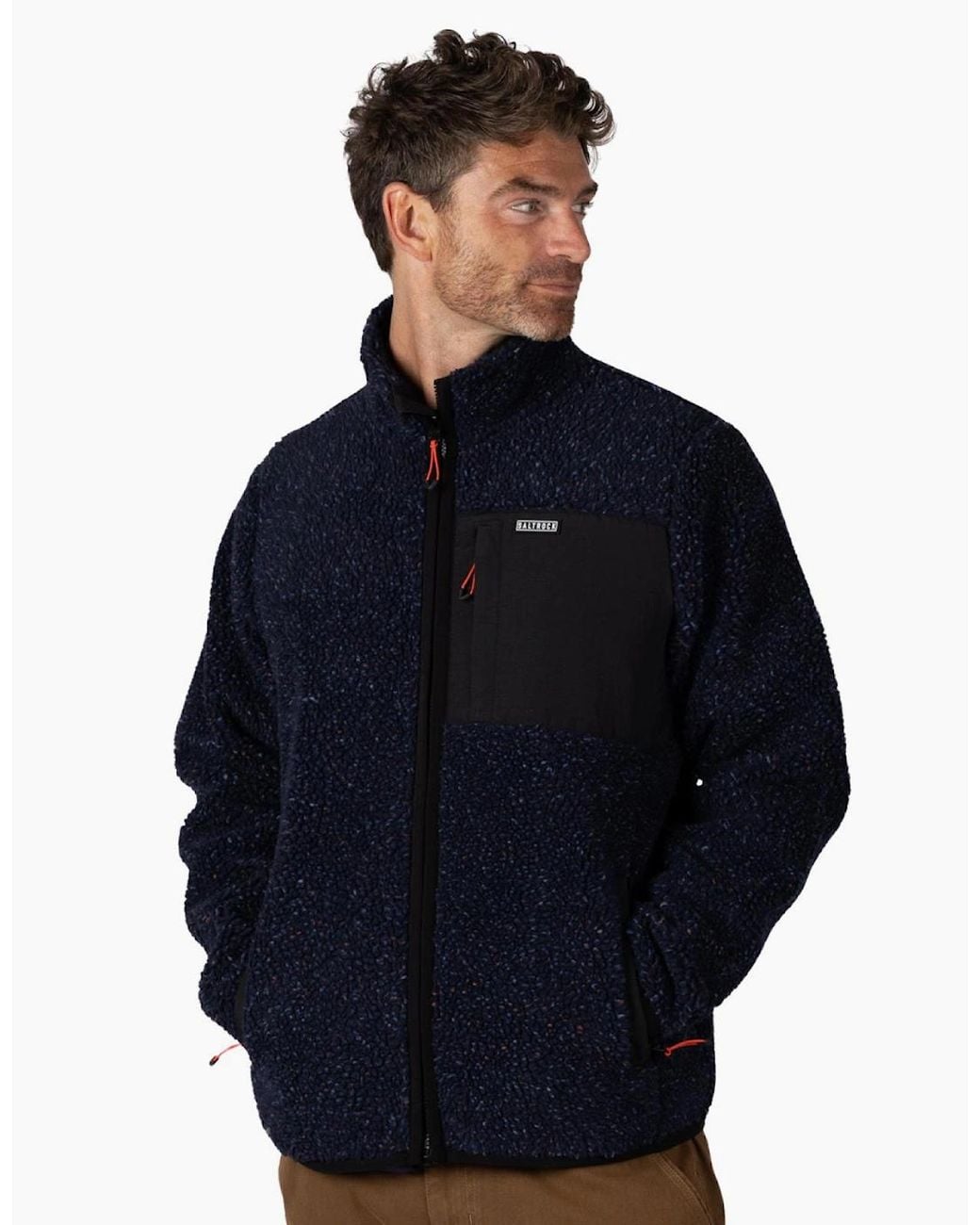 Saltrock Blue Wye Nep Full Zip Fleece for men