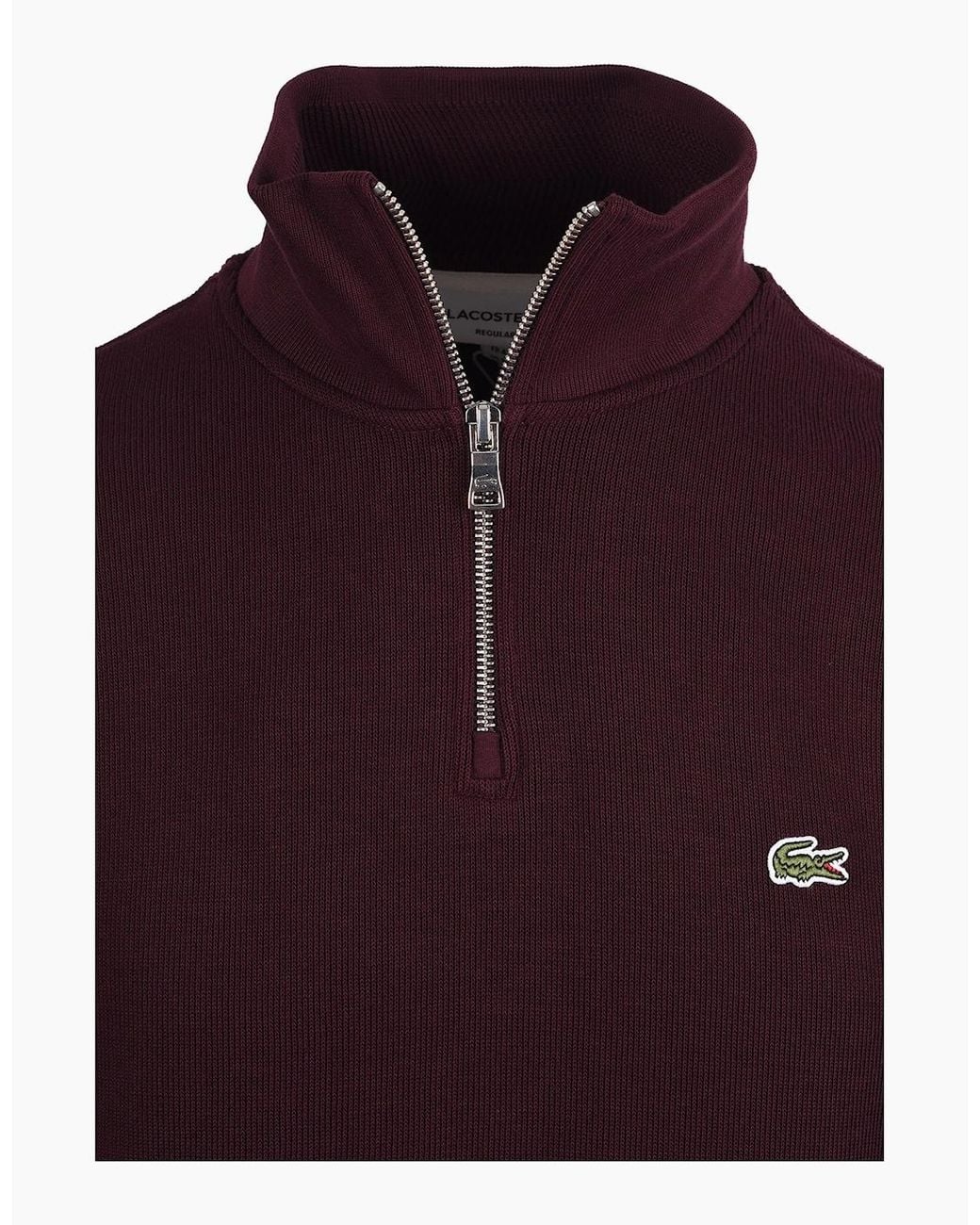 Lacoste Red Half Zip Sweatshirt for men