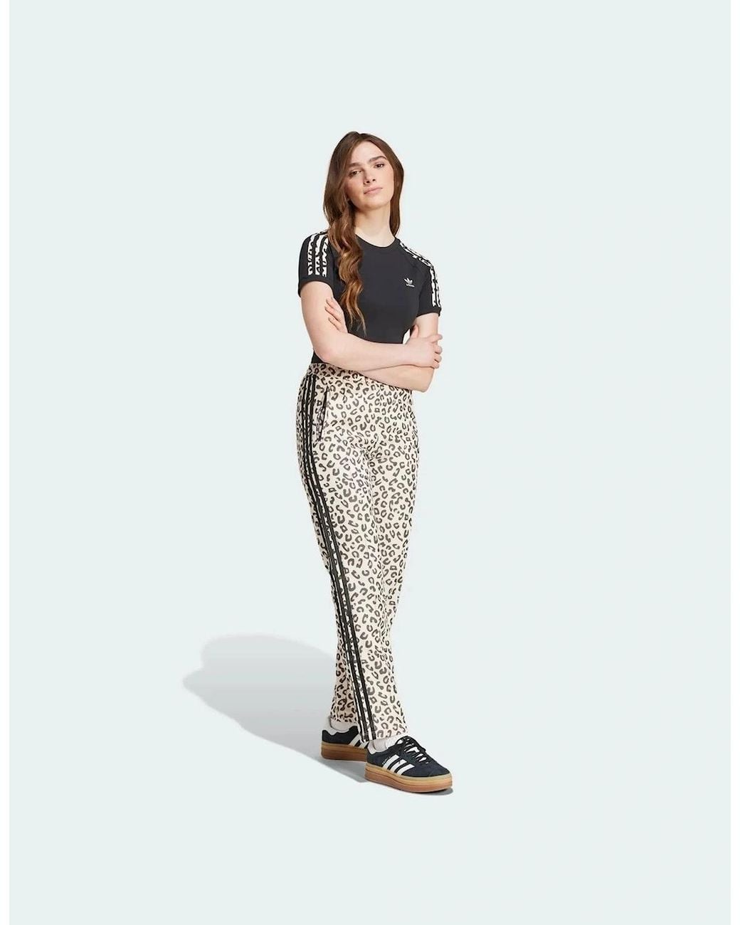 Adidas White Originals Leopard Firebird Track Pants