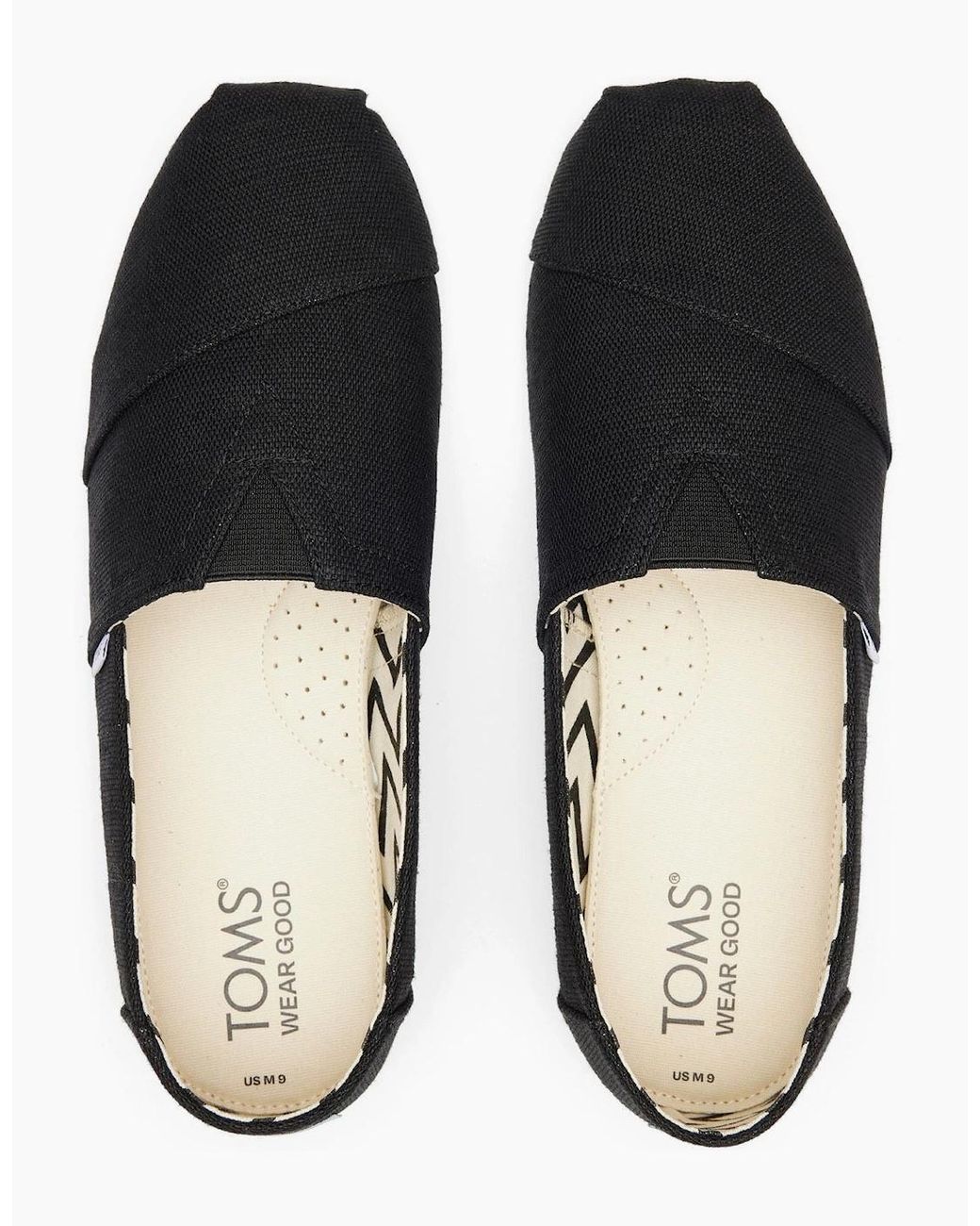 TOMS Black Alpargata Classic Cotton Espadrilles for men