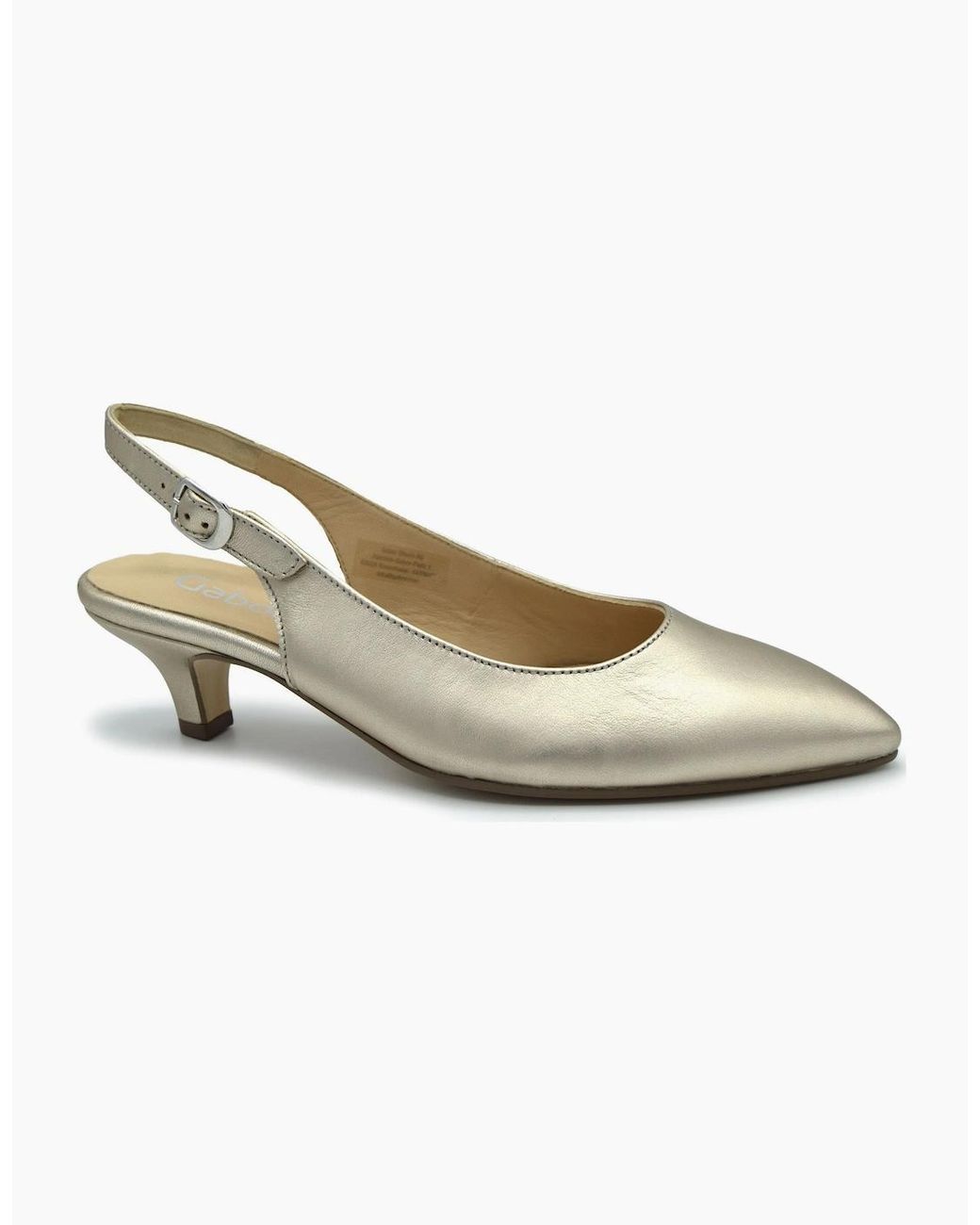 Gabor White Editor 71.500 Slingback Court Shoe