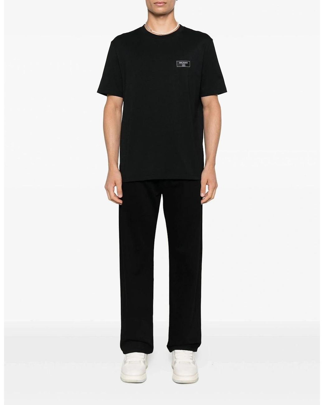 Balmain Black Regular Couture T-Shirt for men