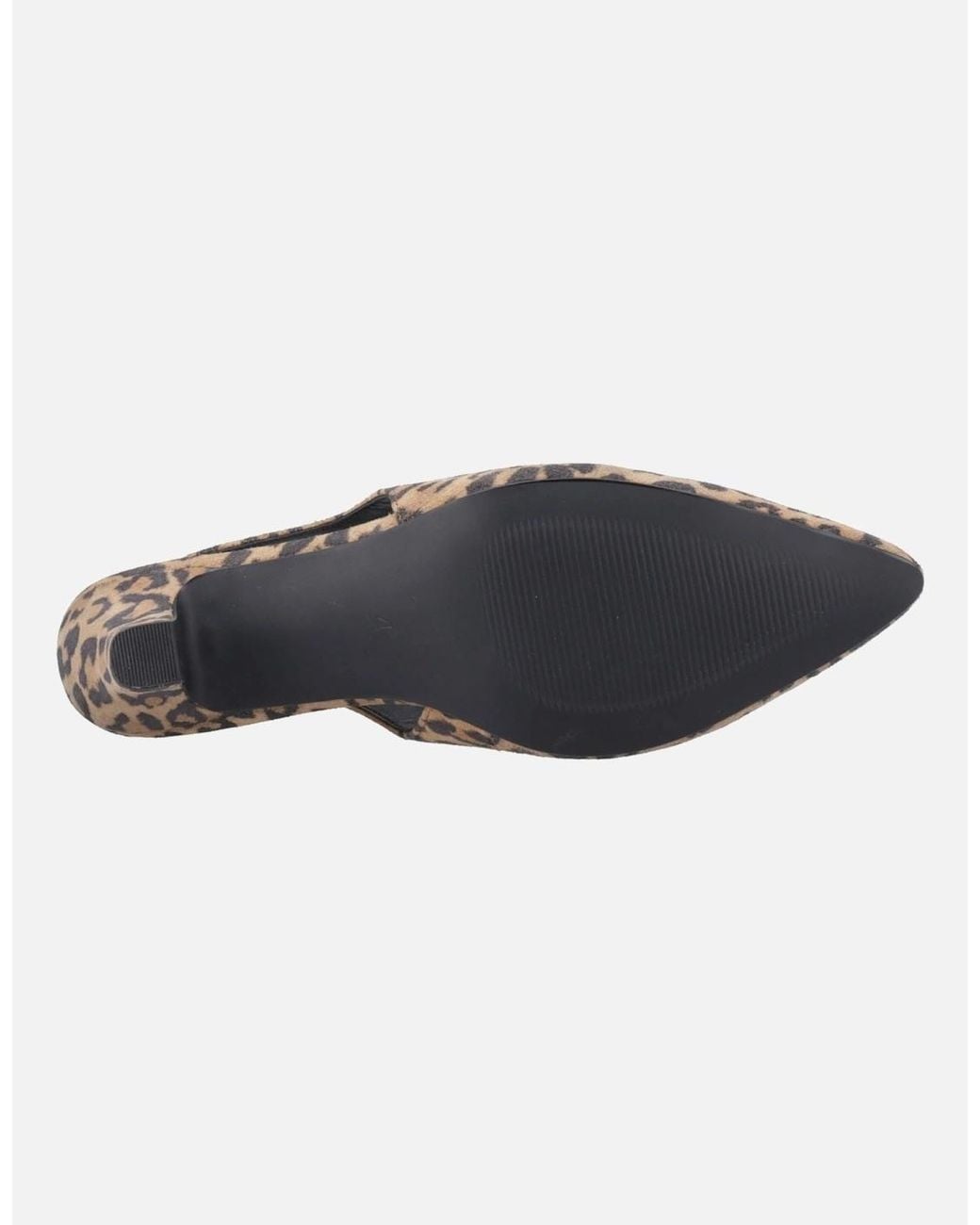 Hush Puppies Brown Nahla Leather Leopard Pointy Slingback Heels