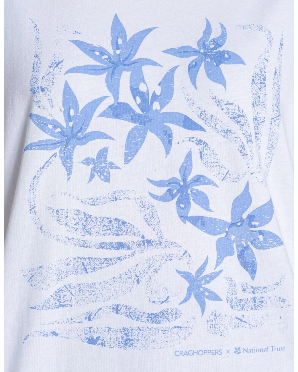 Craghoppers White Ladies Bistort Flowers National Trust T-Shirt