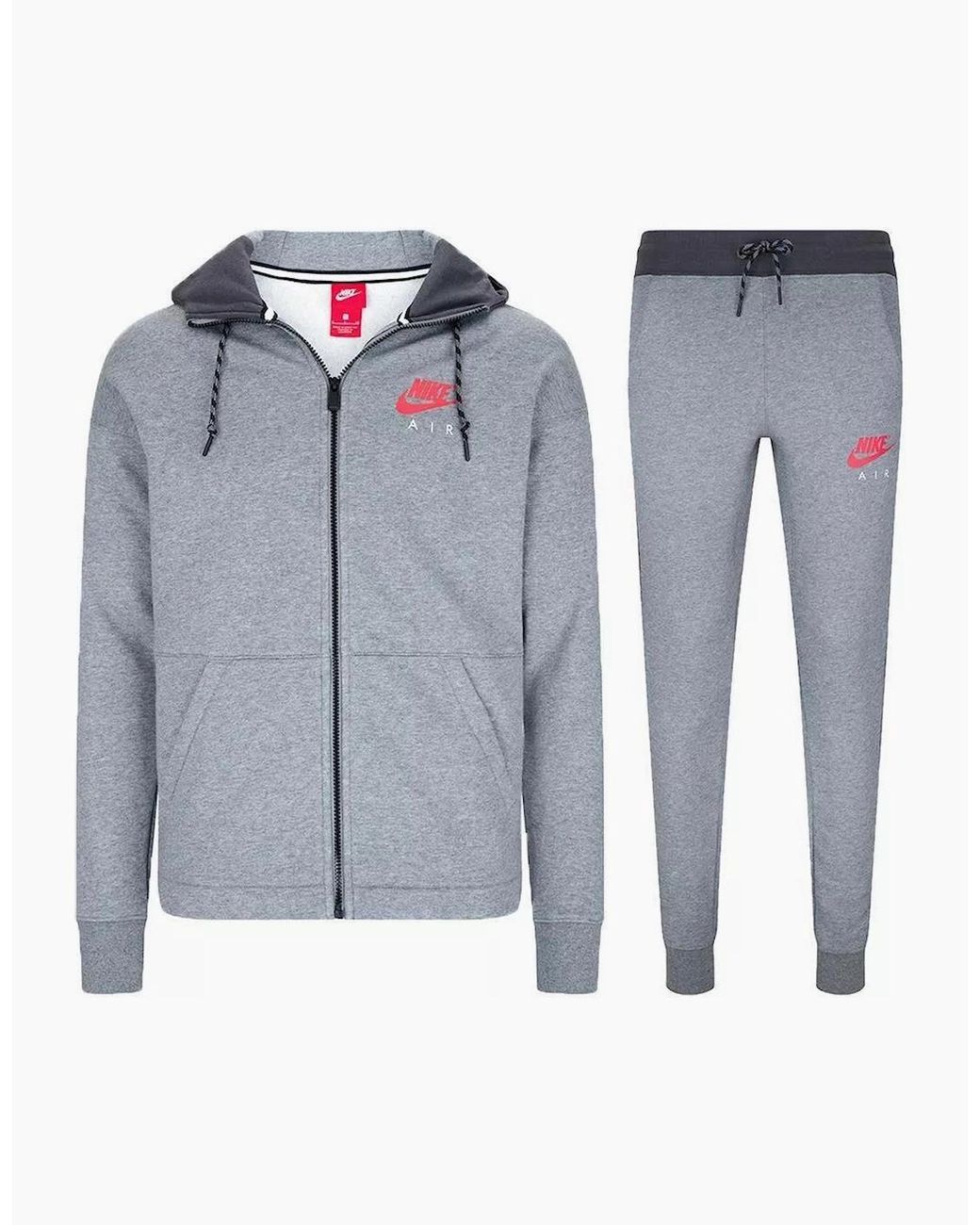 Nike Blue Air Full Zip Fleece Hooded Tracksuit for men