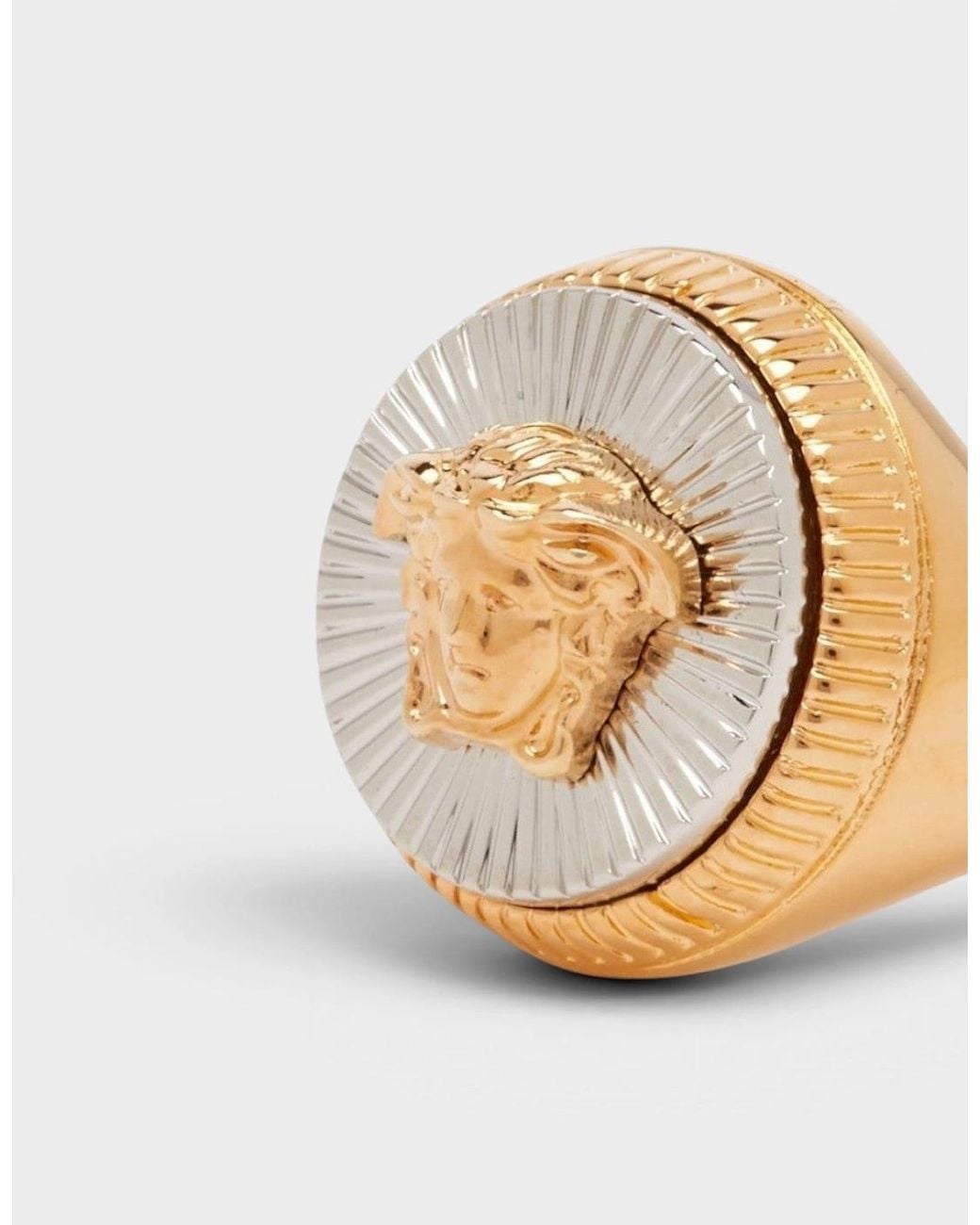 Versace Metallic Medusa Head Metal Ring for men