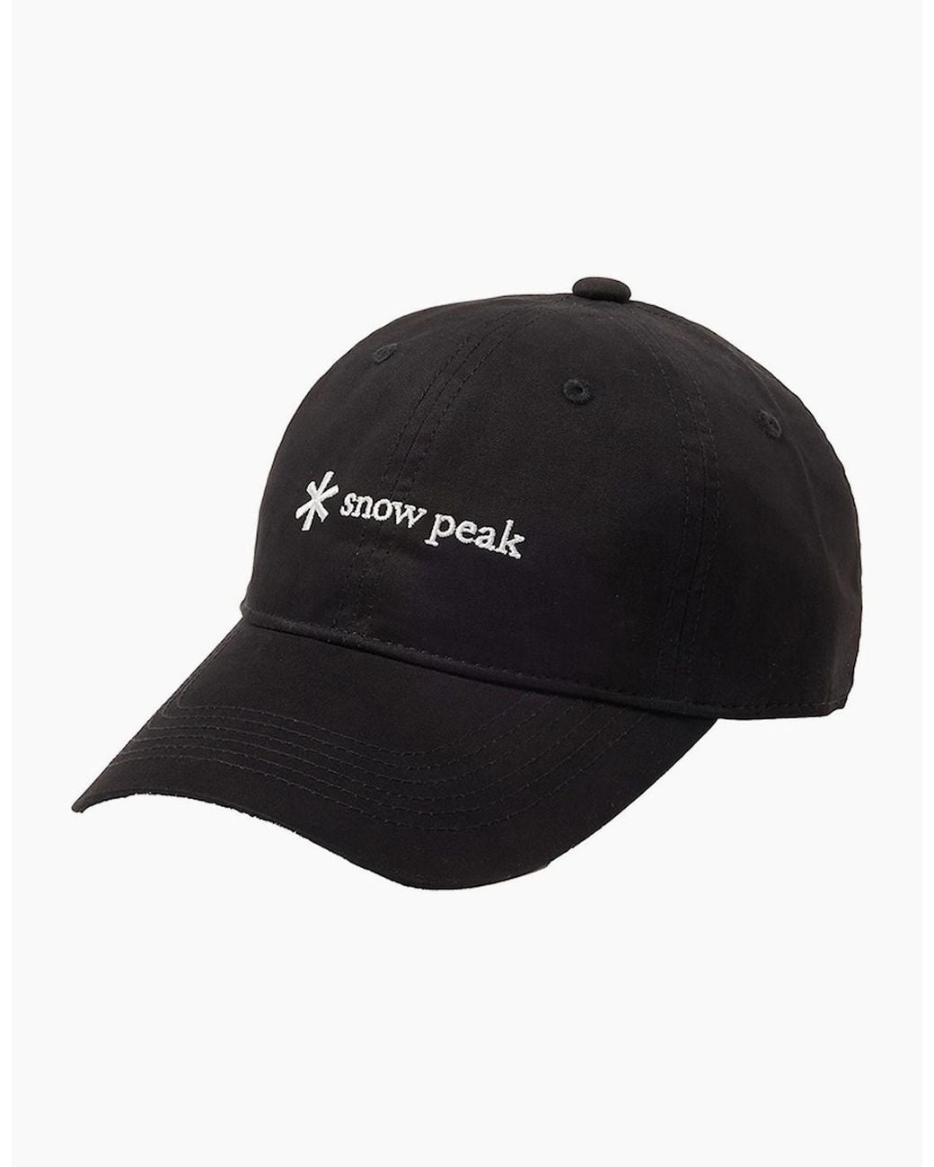 Snow Peak Black Snow Peak Logo Cap for men