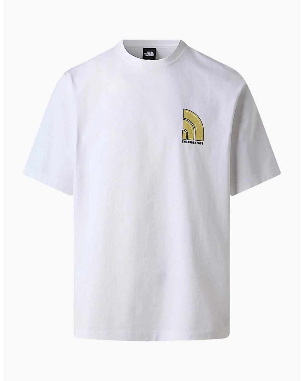 The North Face White T Shirt Bubble Logo Relaxed Fit Crew Neck Summer Tee for men