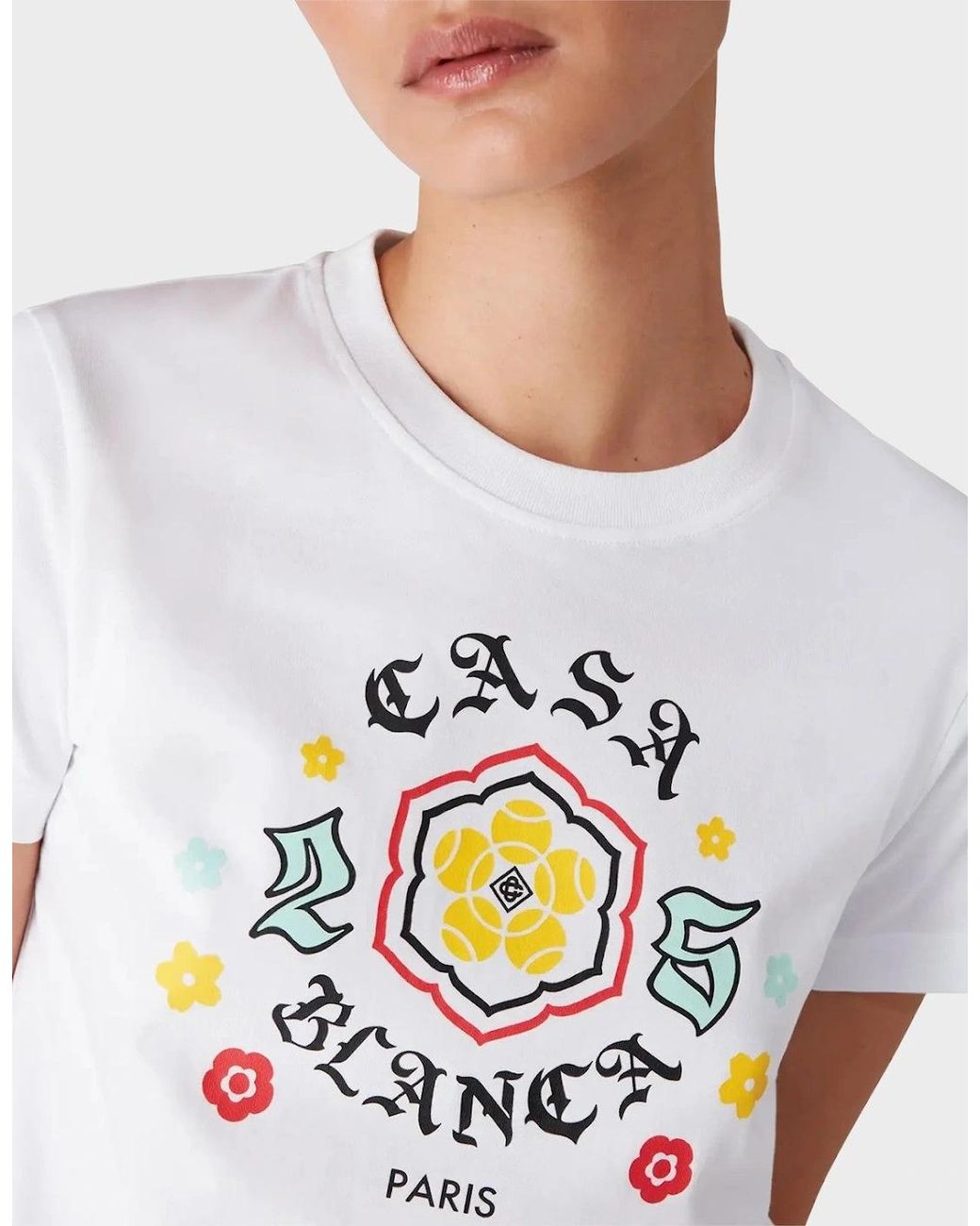 Casablanca White Bosozoku Printed Fitted T-Shirt