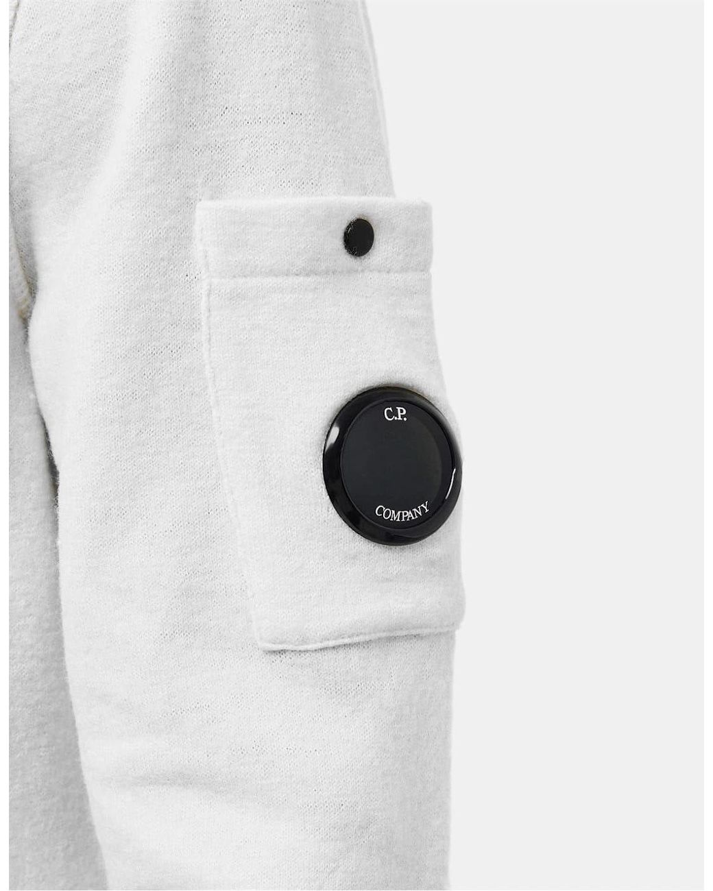 C P Company White Crew Neck Jumper for men