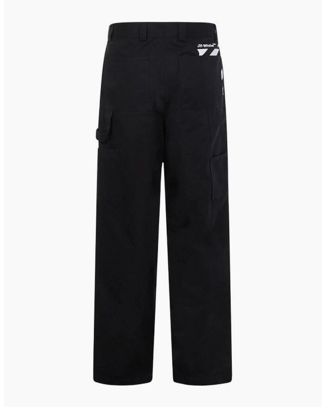 Off-White c/o Virgil Abloh Black Diag Pocket Carpenter Pant Trousers for men