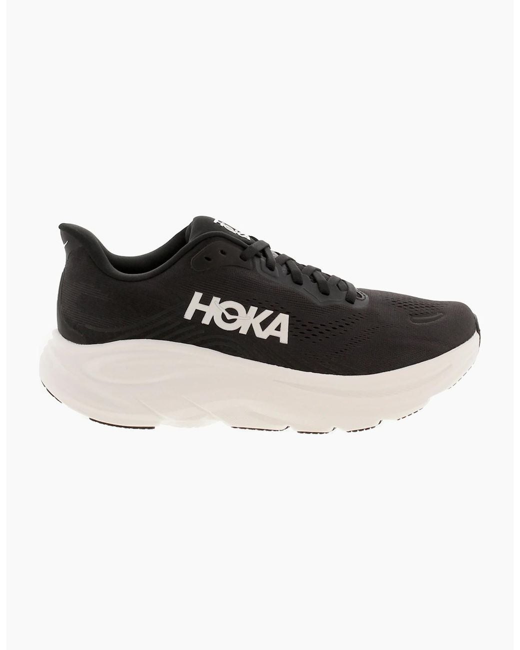 Hoka One One Black Running Trainers Chunky Clifton 11 Lace Up Uk Size