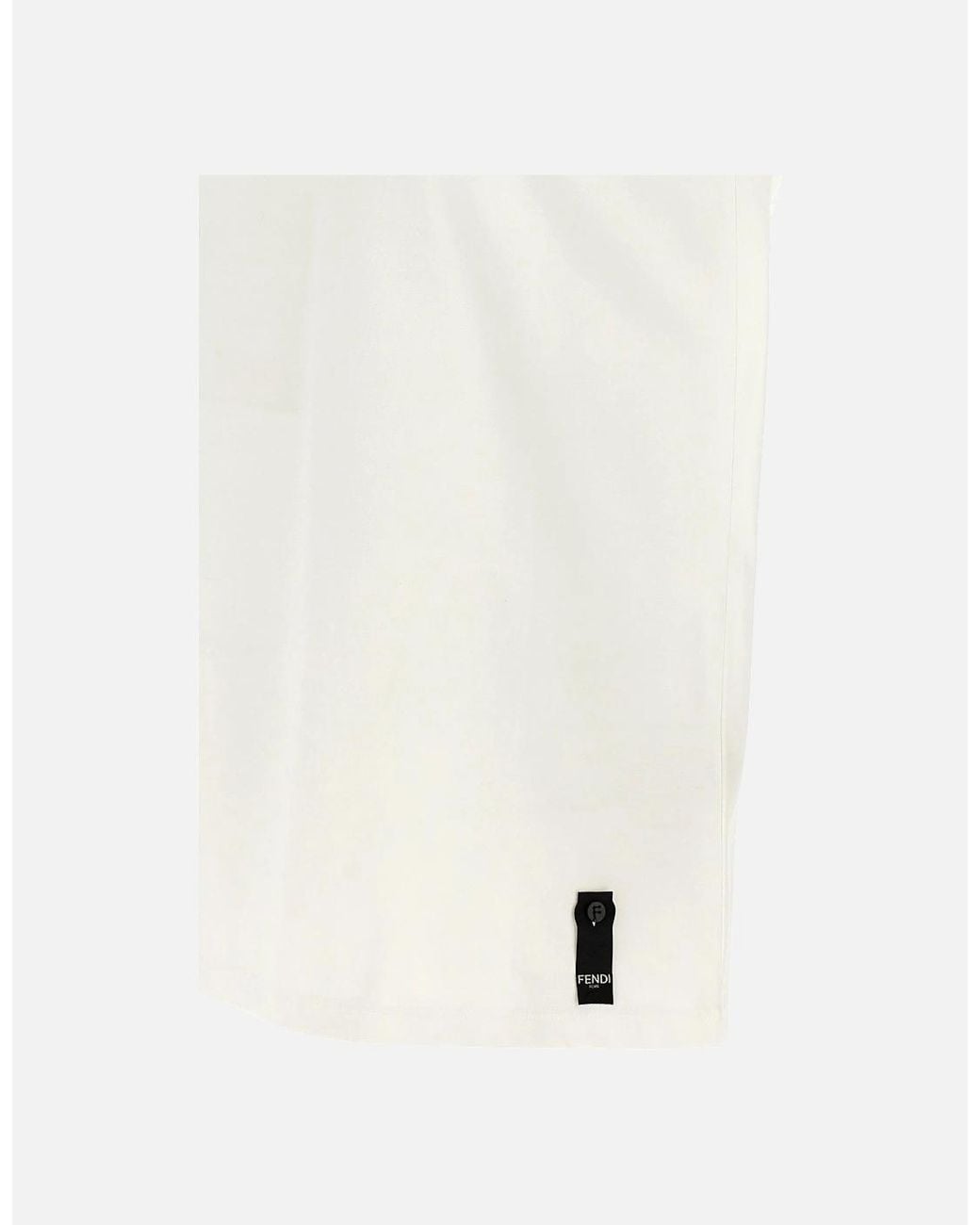 Fendi White Triple Ff Logo T-Shirt for men