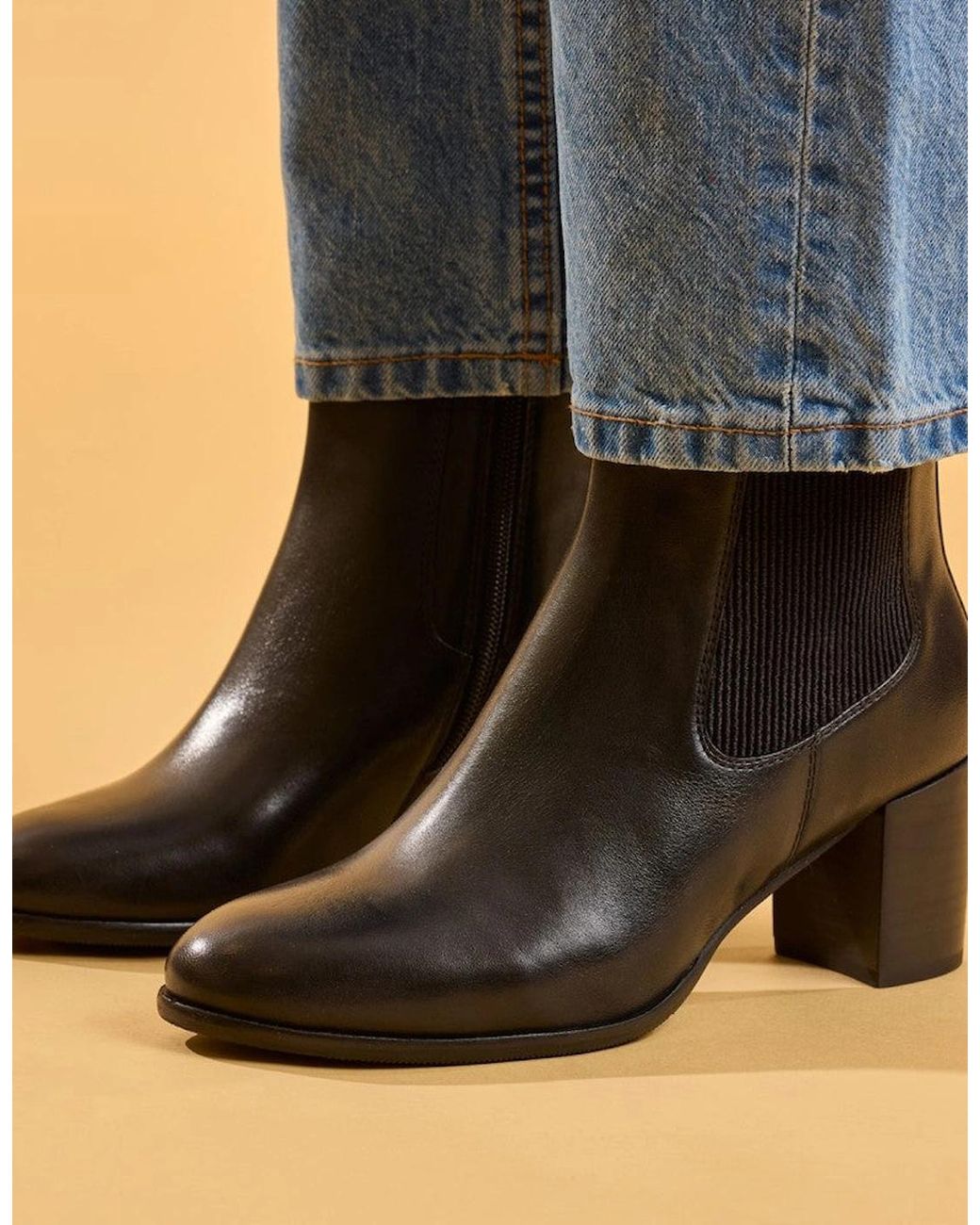 Hush Puppies Blue Camellia Heeled Boot Ankle Boots