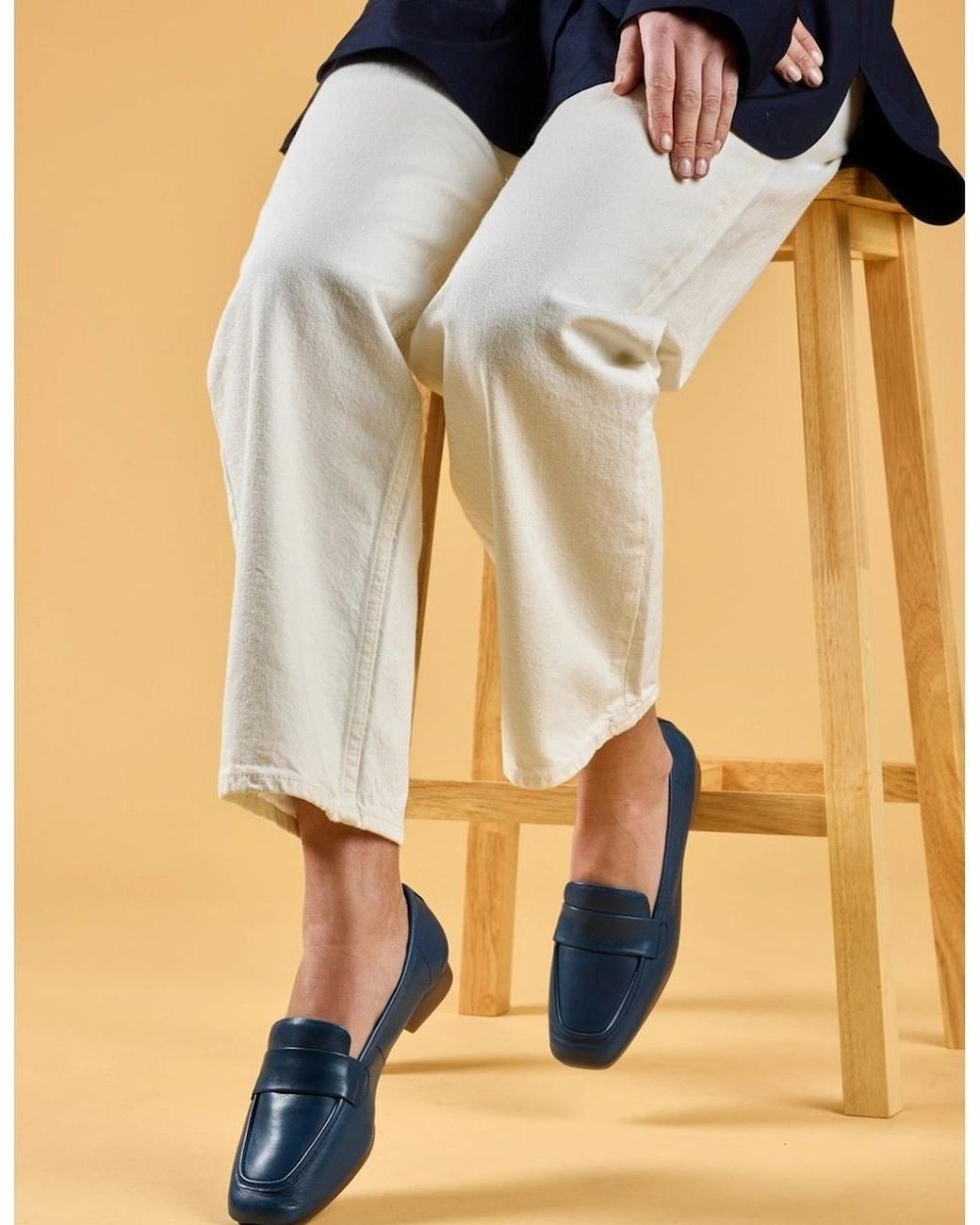 Hush Puppies Blue Sutton Leather Loafers
