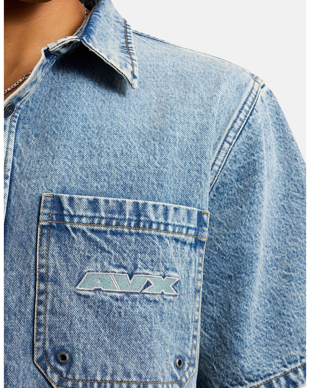 AVX Blue Cruise Denim Shirt for men
