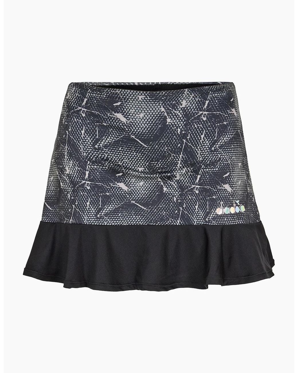 Diadora Gray Abstract Patterned Easy Tennis Scratch Skirt