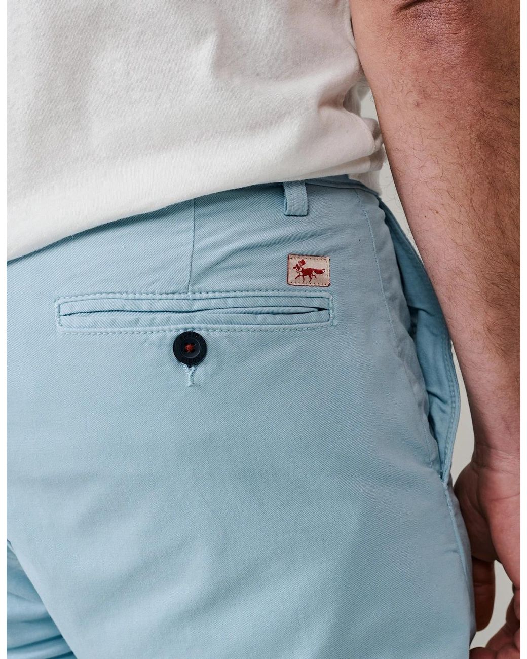 aubi Blue Witham Stretch Chino for men