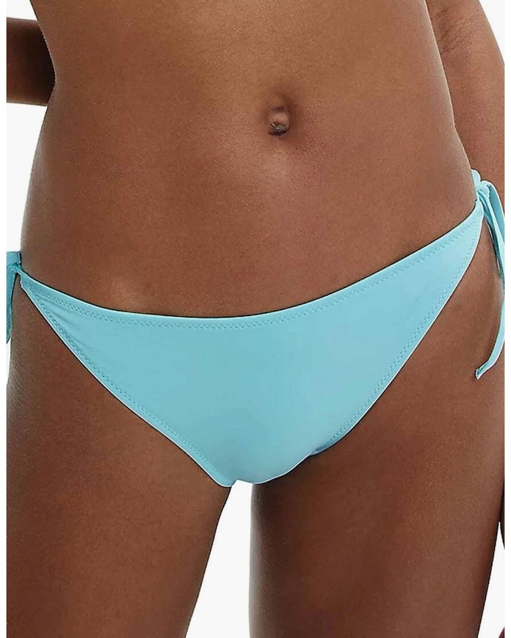 Calvin Klein Blue Ck One Side Tie Swimwear Bikini Bottom, Soft