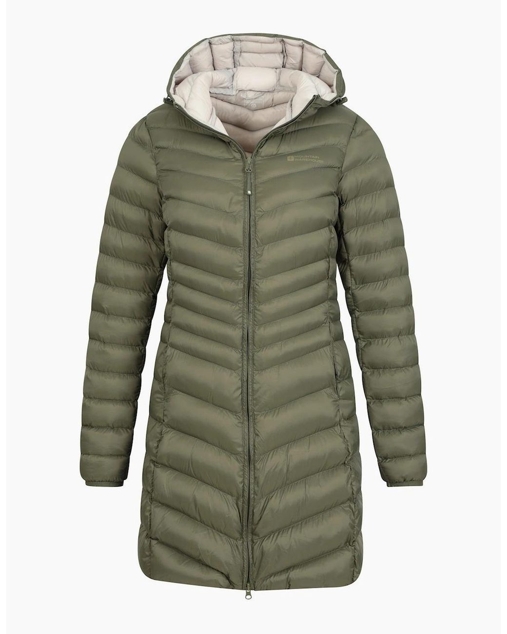 Mountain Warehouse Green Ladies Florence Long Padded Jacket