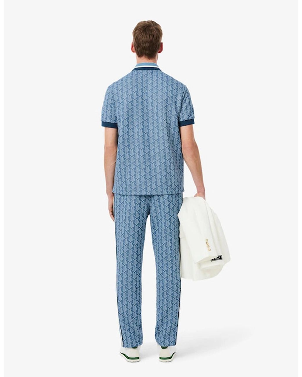 Lacoste Blue Paris Monogram Sweatpants for men