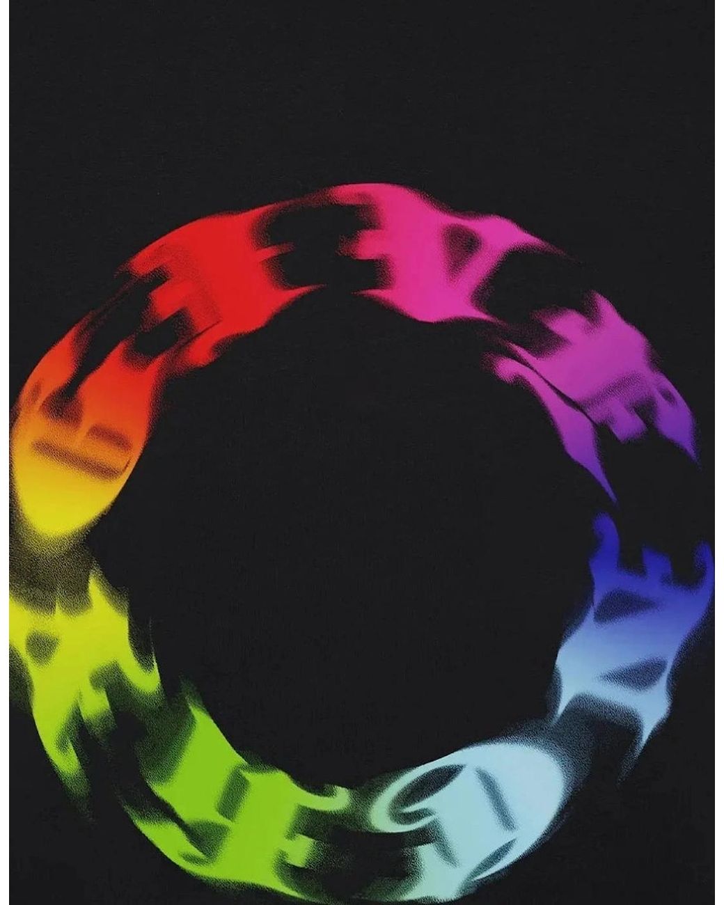Givenchy Black Circle Logo Oversized T-Shirt for men