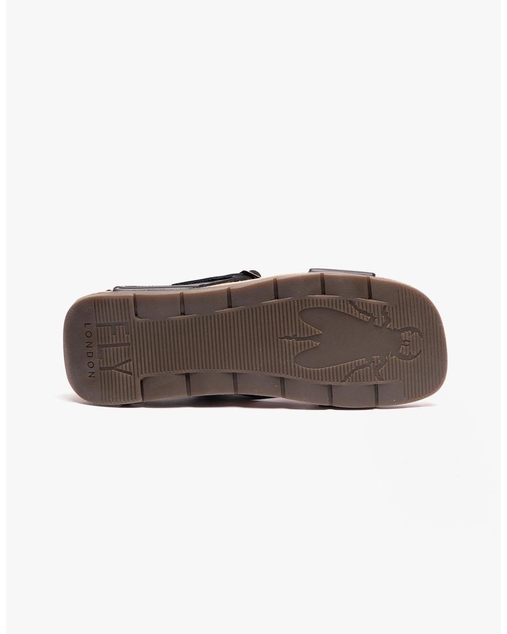 Fly London Black Chlo852Fly Slingback Crossover Sandals