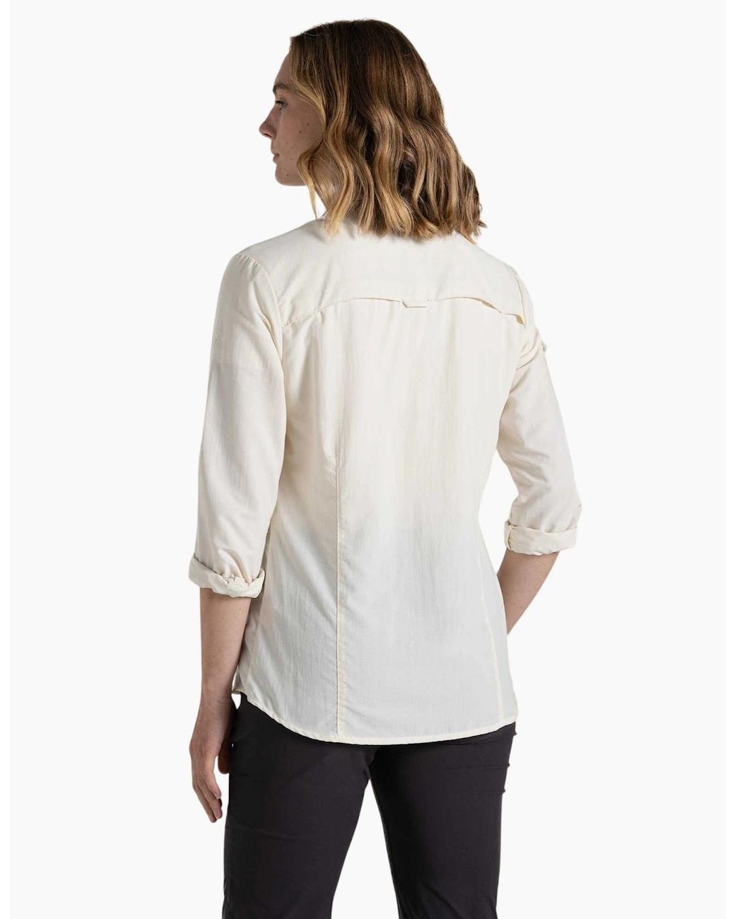 Craghoppers White Ladies Adventure Iii Nosilife Long-Sleeved Shirt