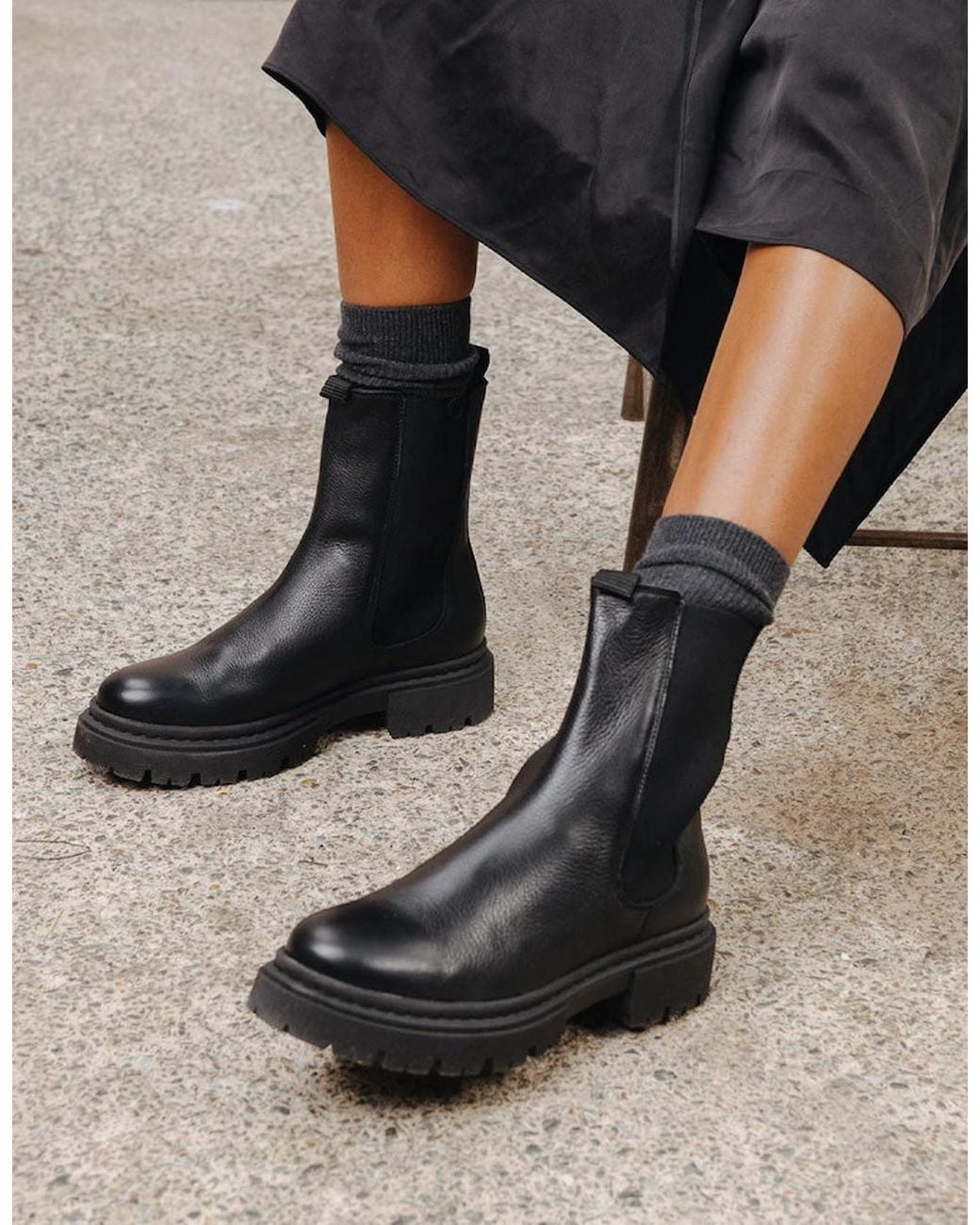 Hudson Black Blake Leather Chelsea Boot