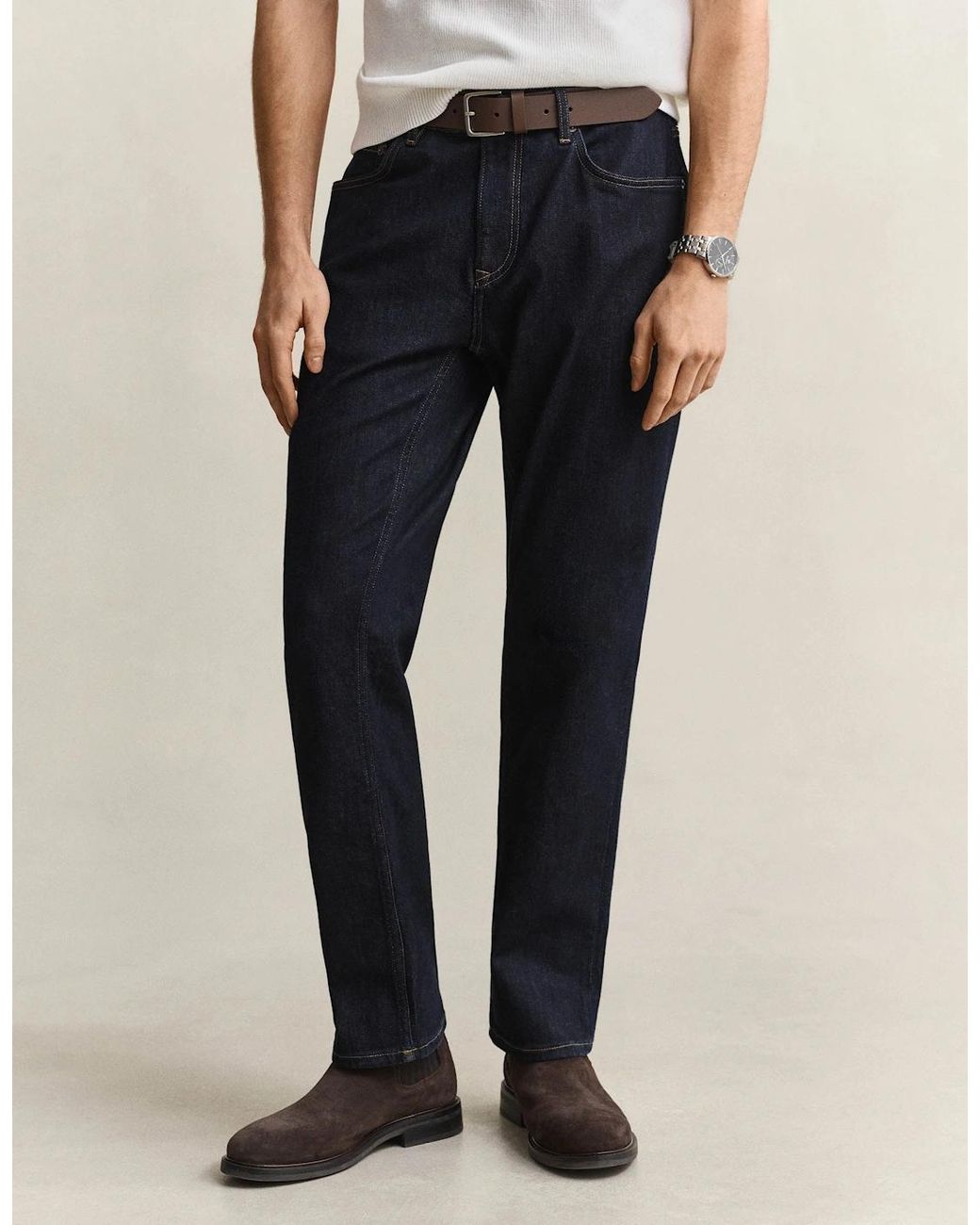 Gant Blue Classic Regular Fit Jeans for men