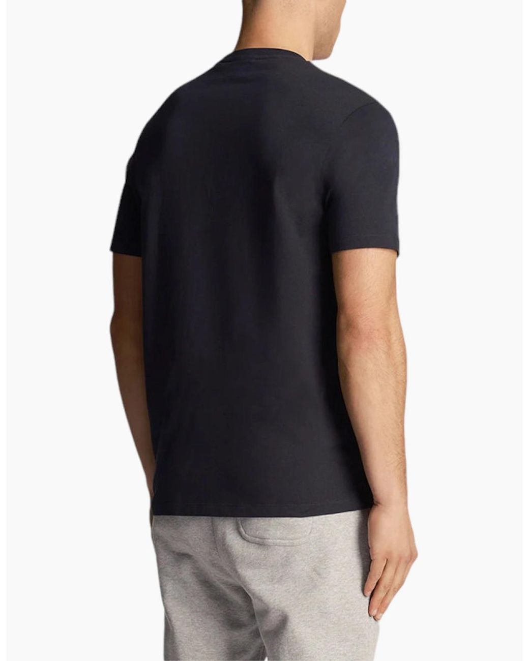Lyle & Scott Black Lyle & Scott Short Sleeve T Shirts Pocket Regular Fit Summer Cotton Tee New for men