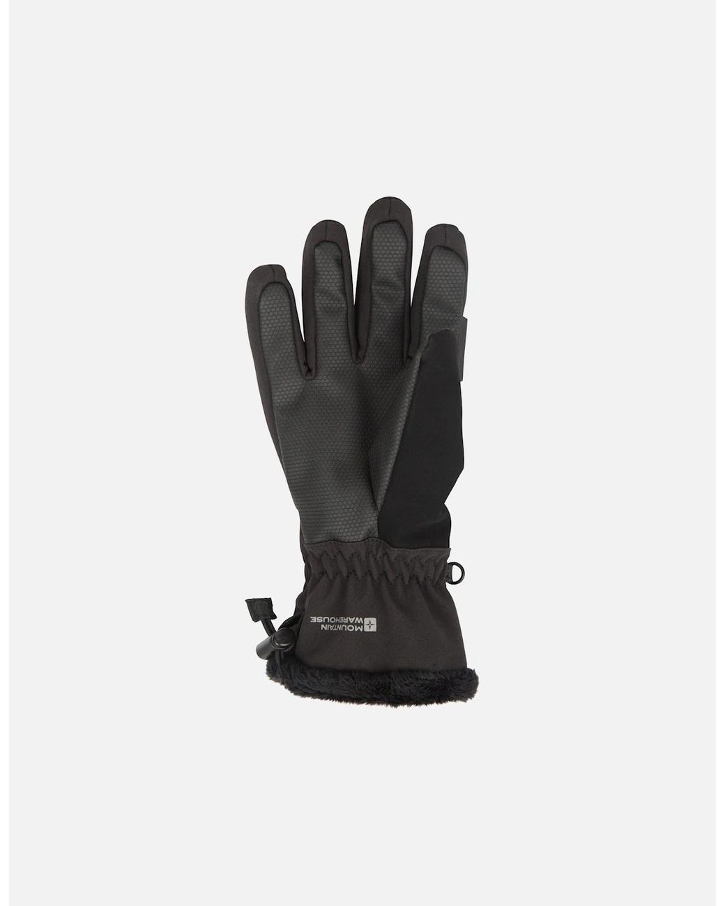 Mountain Warehouse Black Ladies Escalade Waterproof Softshell Ski Gloves