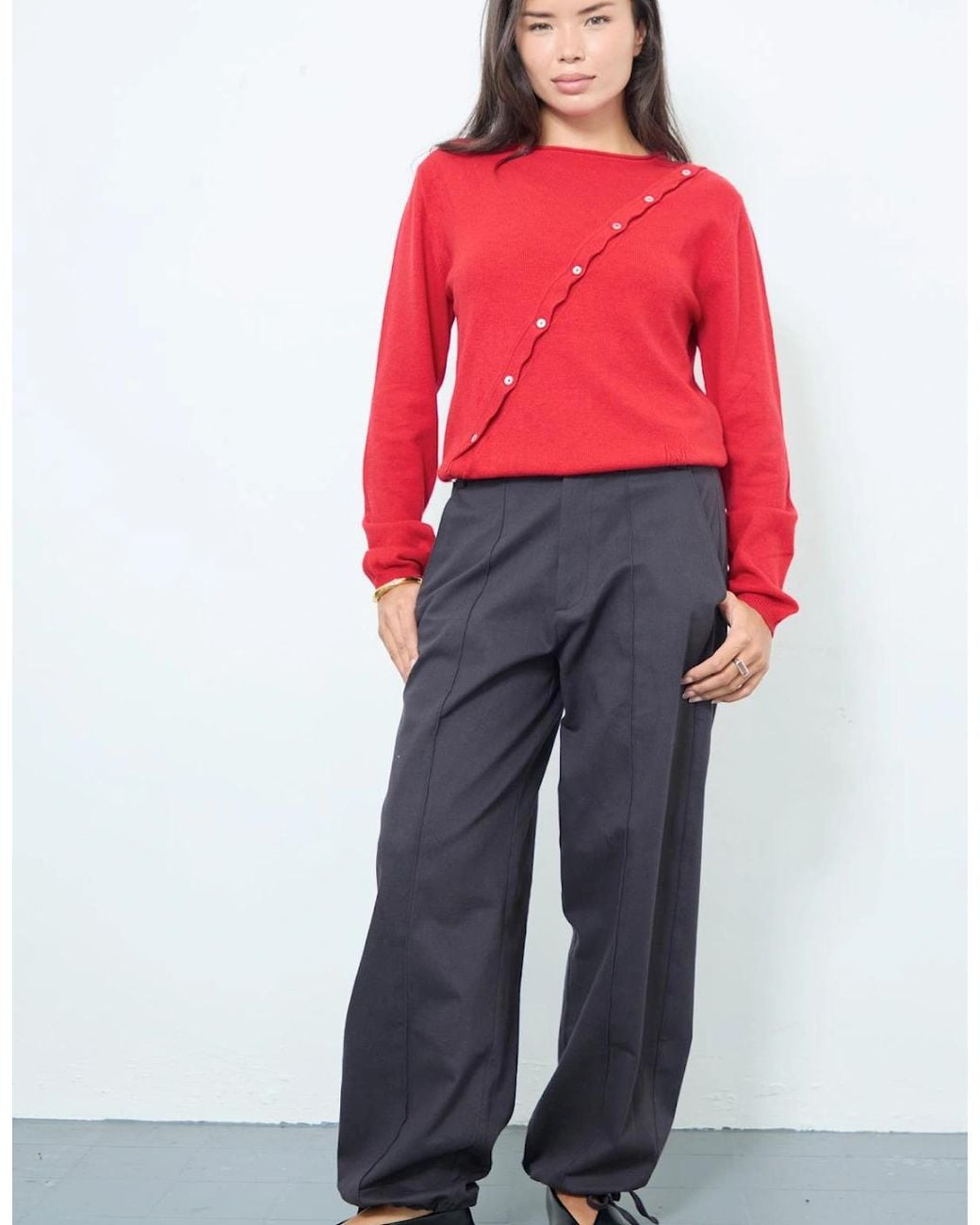 No Emotions UK Red Alma Cardigan