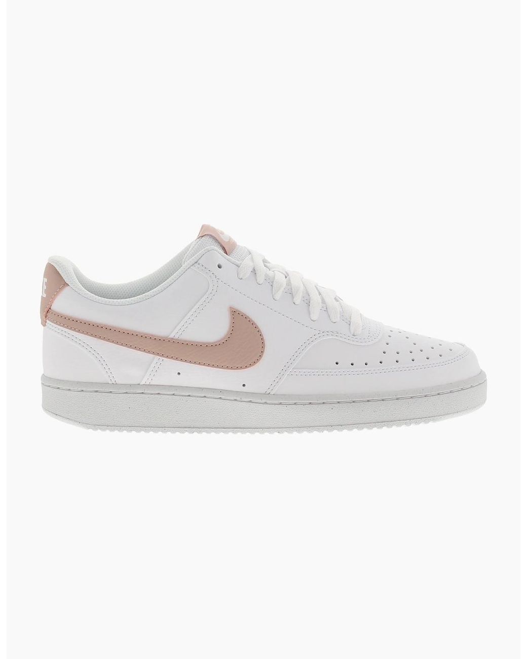 Nike White Trainers Court Vision Low Leather Lace Up Uk Size