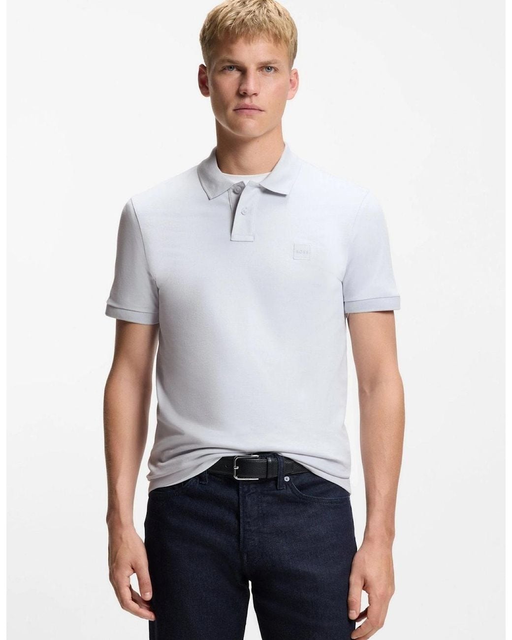 Boss White Boss Slim Fit Passenger Polo Shirt Light Pastel