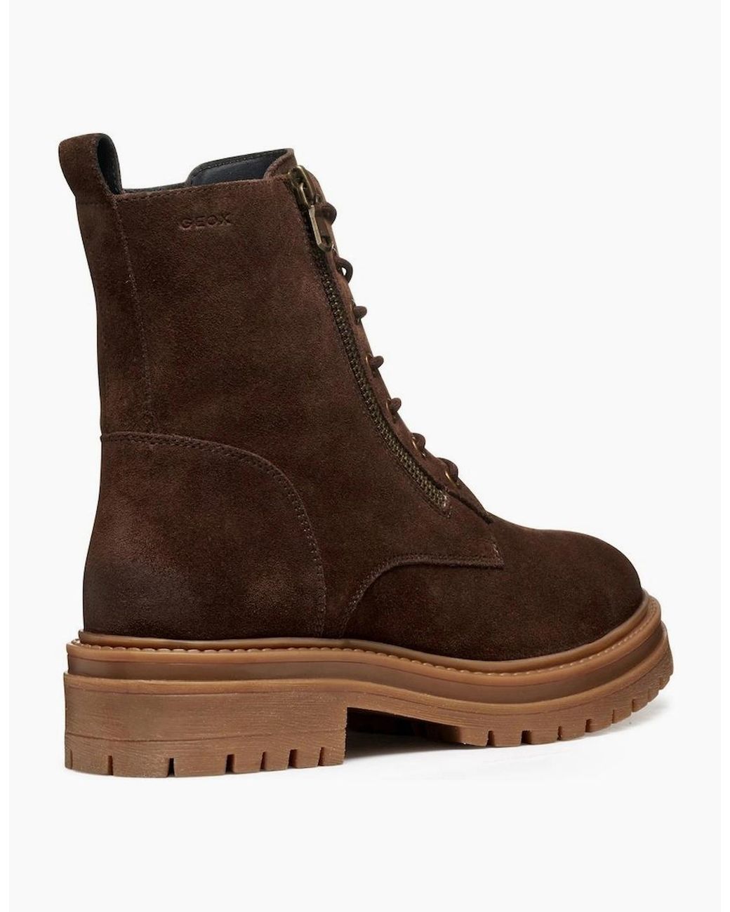 Geox Brown D Iridea F Leather Dark Boots