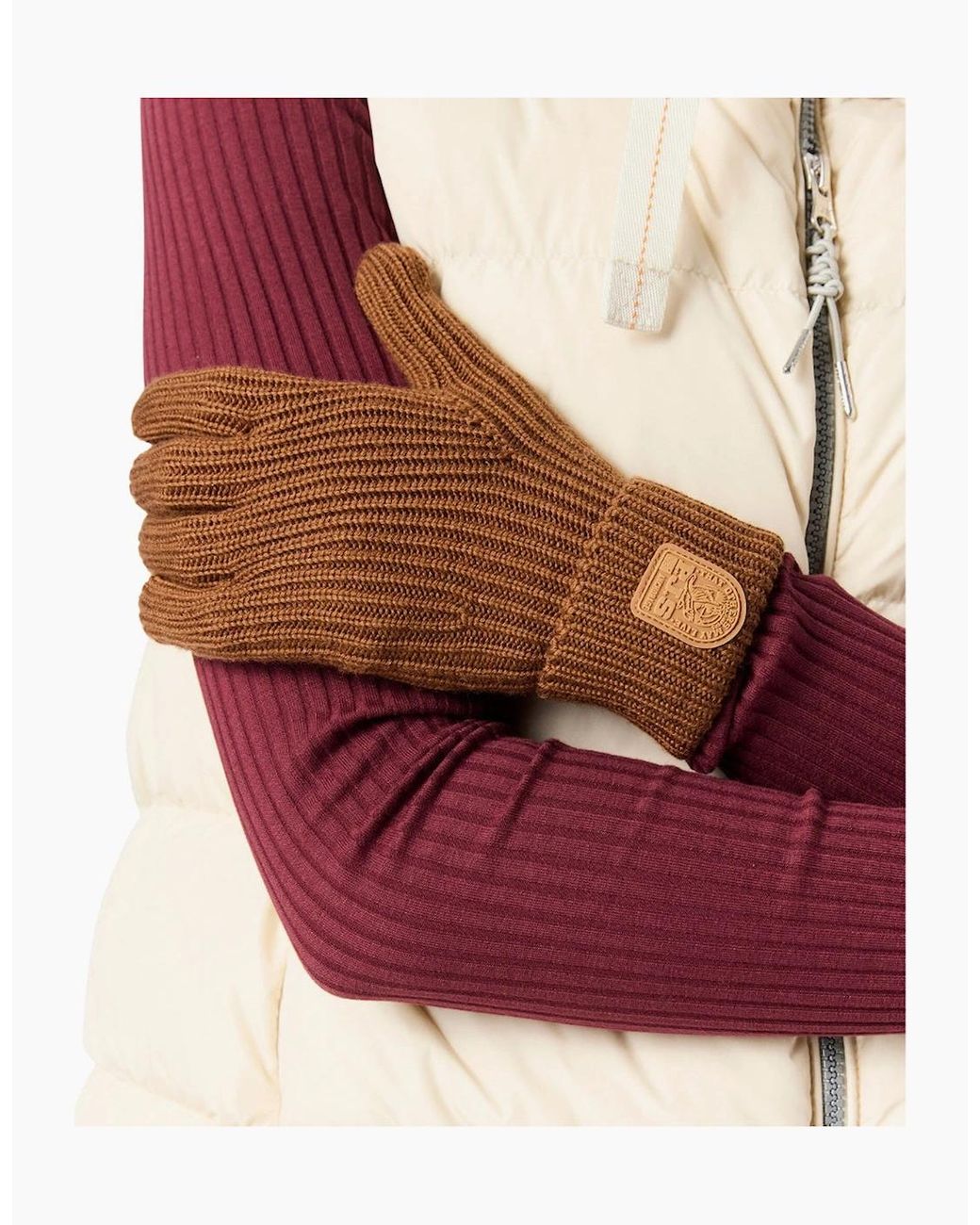 Parajumpers Brown Plain Gloves Almond