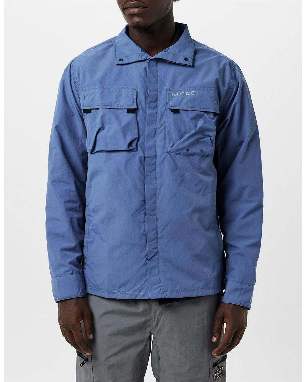 Nicce London Blue Statlo Ovrshirt for men